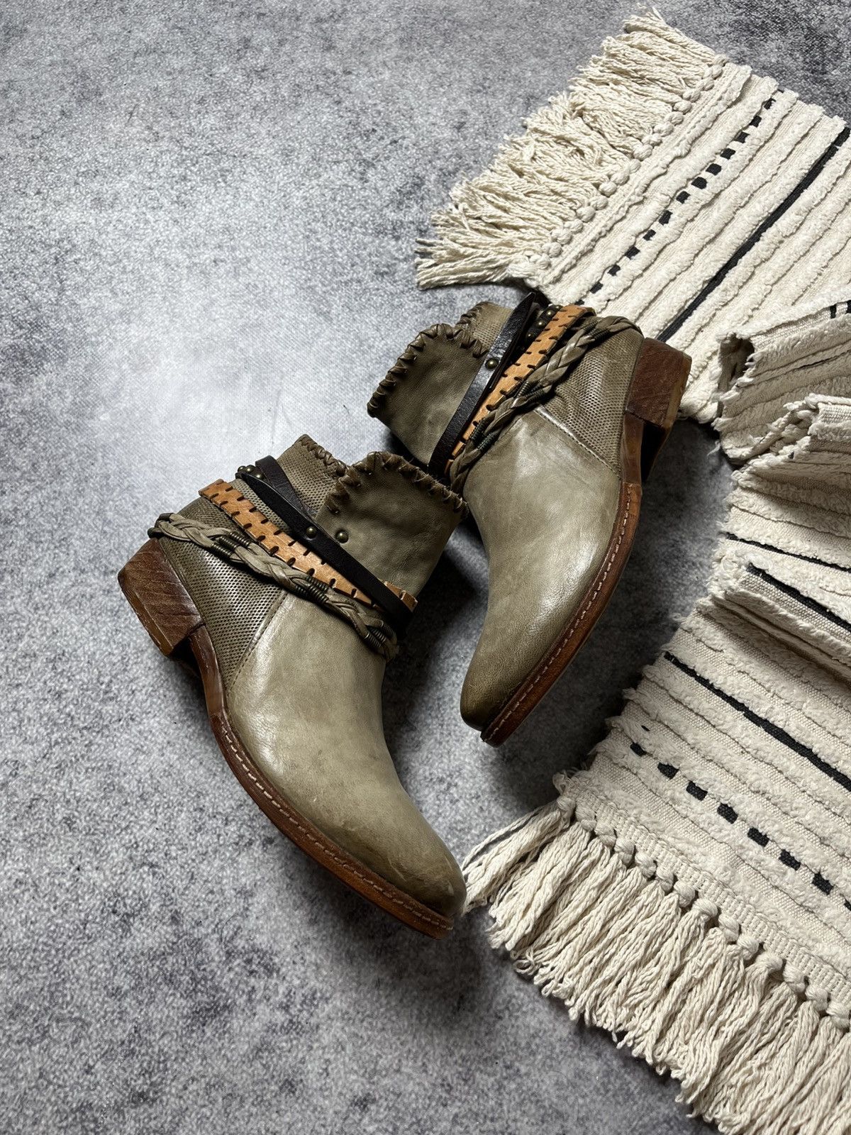 A.S.98 🔥A.S.98 Airsteps Ankle Straps Leather Vintage Western Boots Size US 9 / IT 39 - 7 Thumbnail