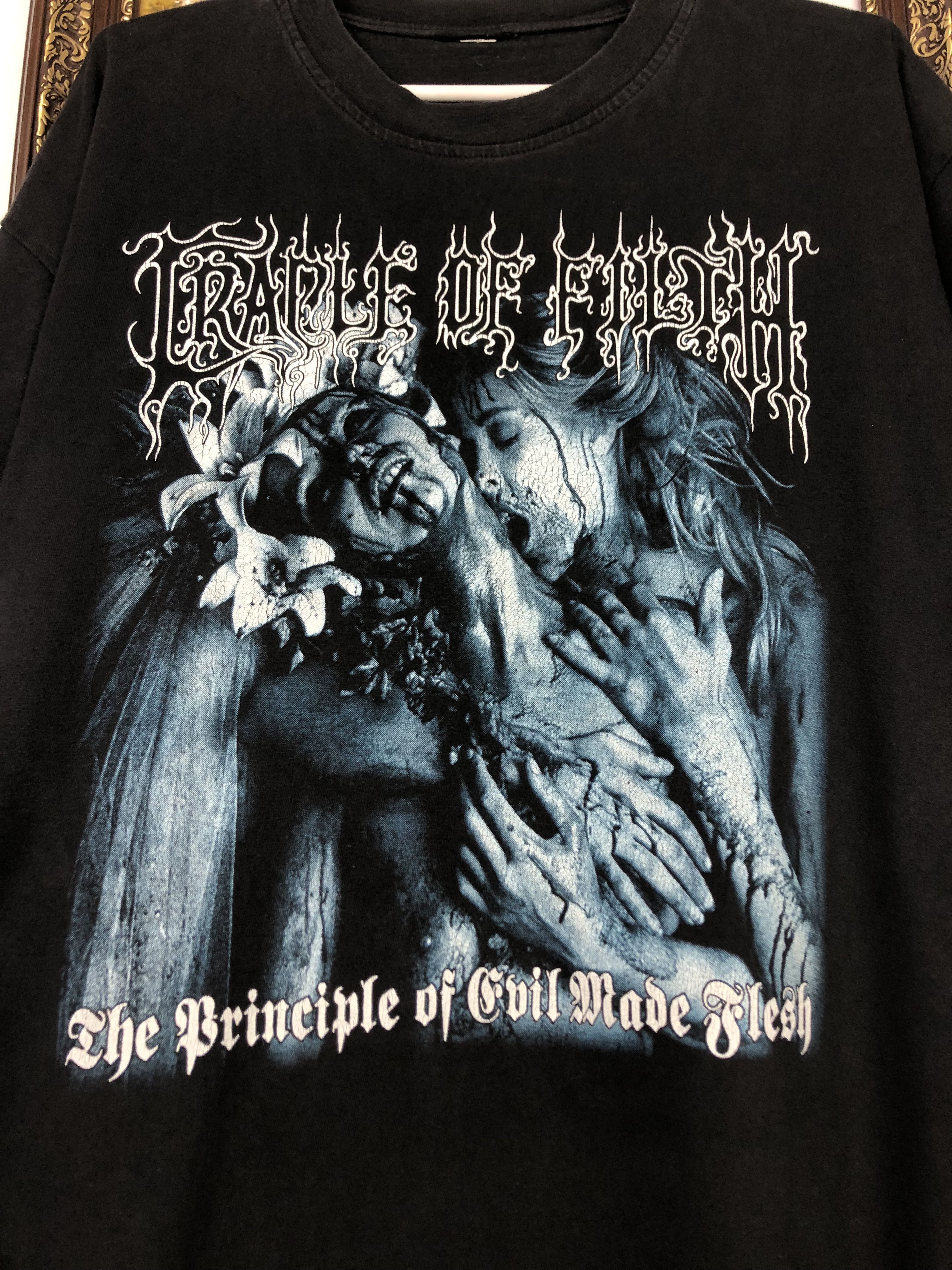 Band Tees × Vintage Vintage Cradle Of Filth Band Shirt Over Print Tee Black Rare Size US XL / EU 56 / 4 - 3 Thumbnail
