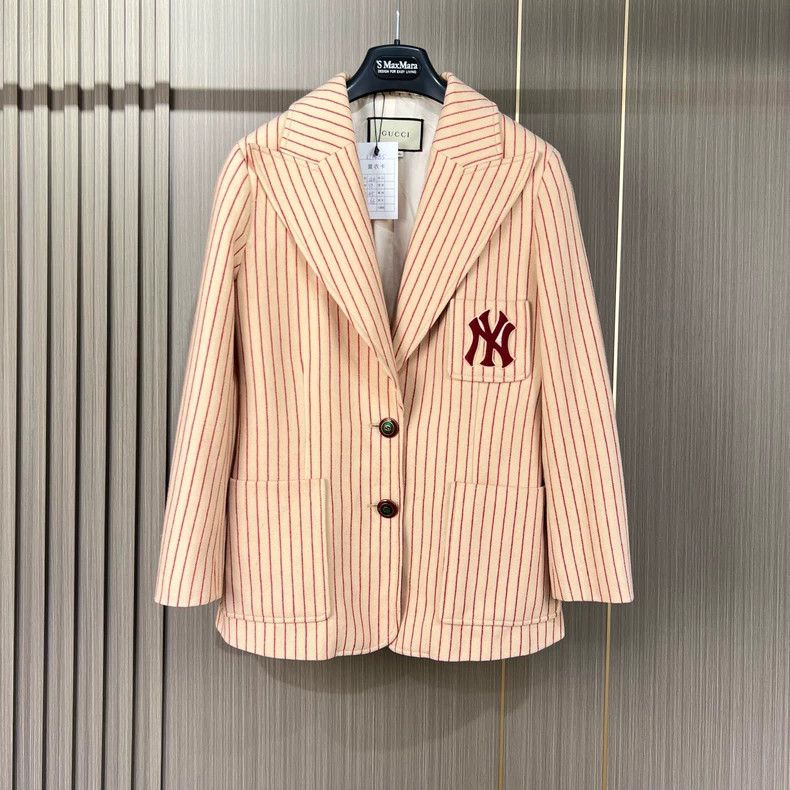 Gucci Gucci MLB co-branded embroidered striped wool suit 2504-Nex Size S / US 4 / IT 40 - 1 Thumbnail