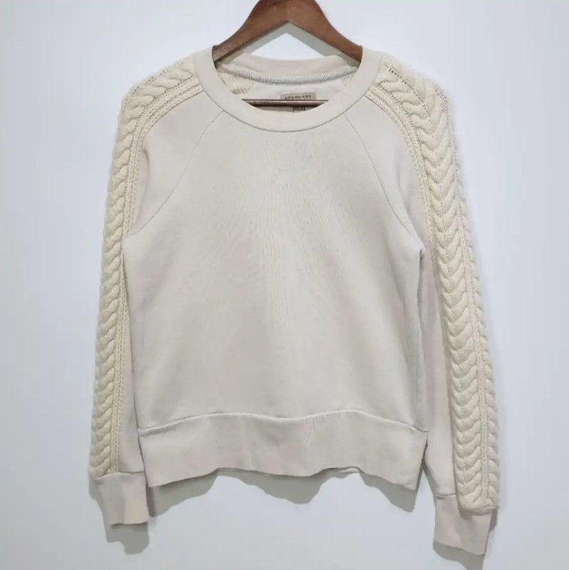 Burberry Burberry Cream Cotton Women's Sweatshirt Size S / US 4 / IT 40 - 1 Thumbnail