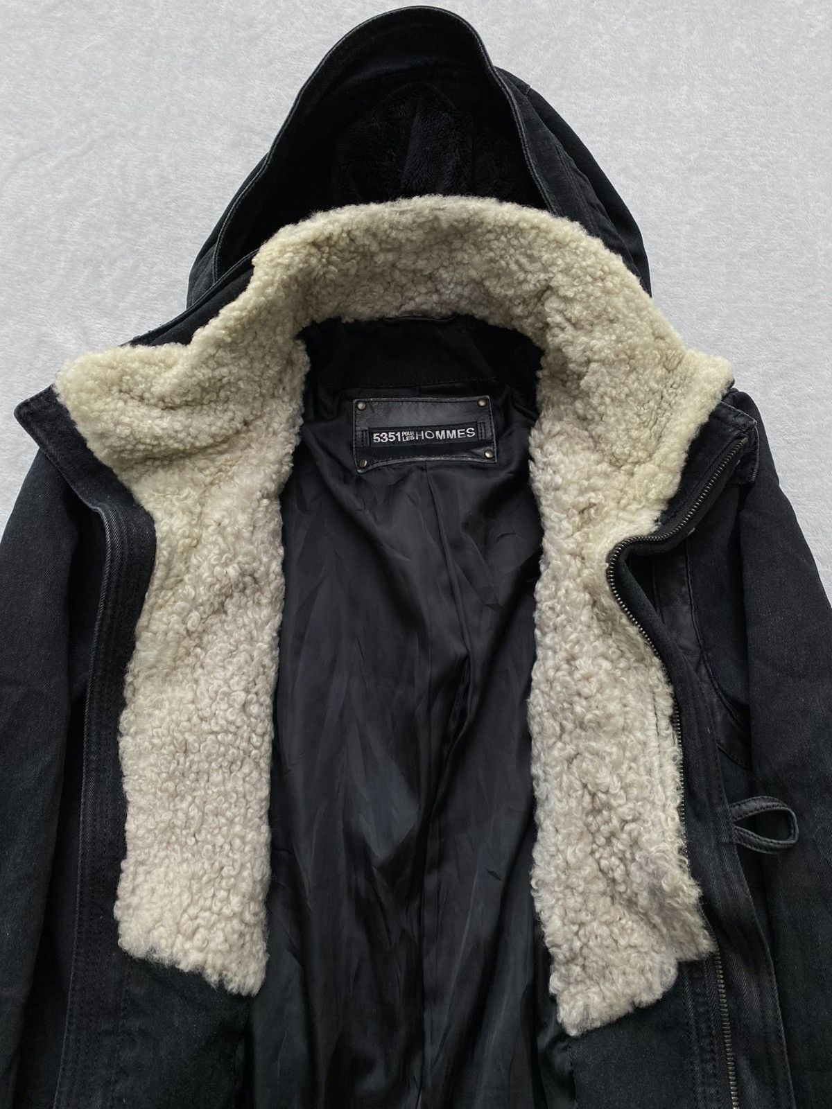 5351 POUR LES HOMMES 2000s 5351 Pour Les Hommes Leather Trimmed Washed Parka Size US S / EU 44-46 / 1 - 6 Thumbnail