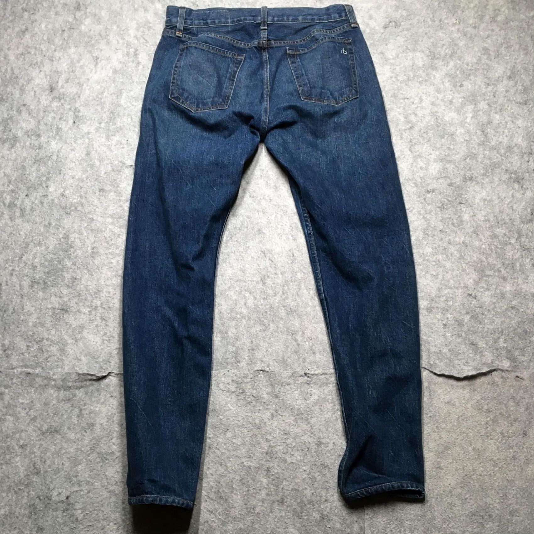 Rag & Bone rag & bone Standard Issue Jeans Mens 32x29 Blue Slim Leg Denim United States Jeans Mens 32 Blue Slim Knees Ribbed rb Logo 5-Pocket Size US 32 / EU 48 - 7 Thumbnail