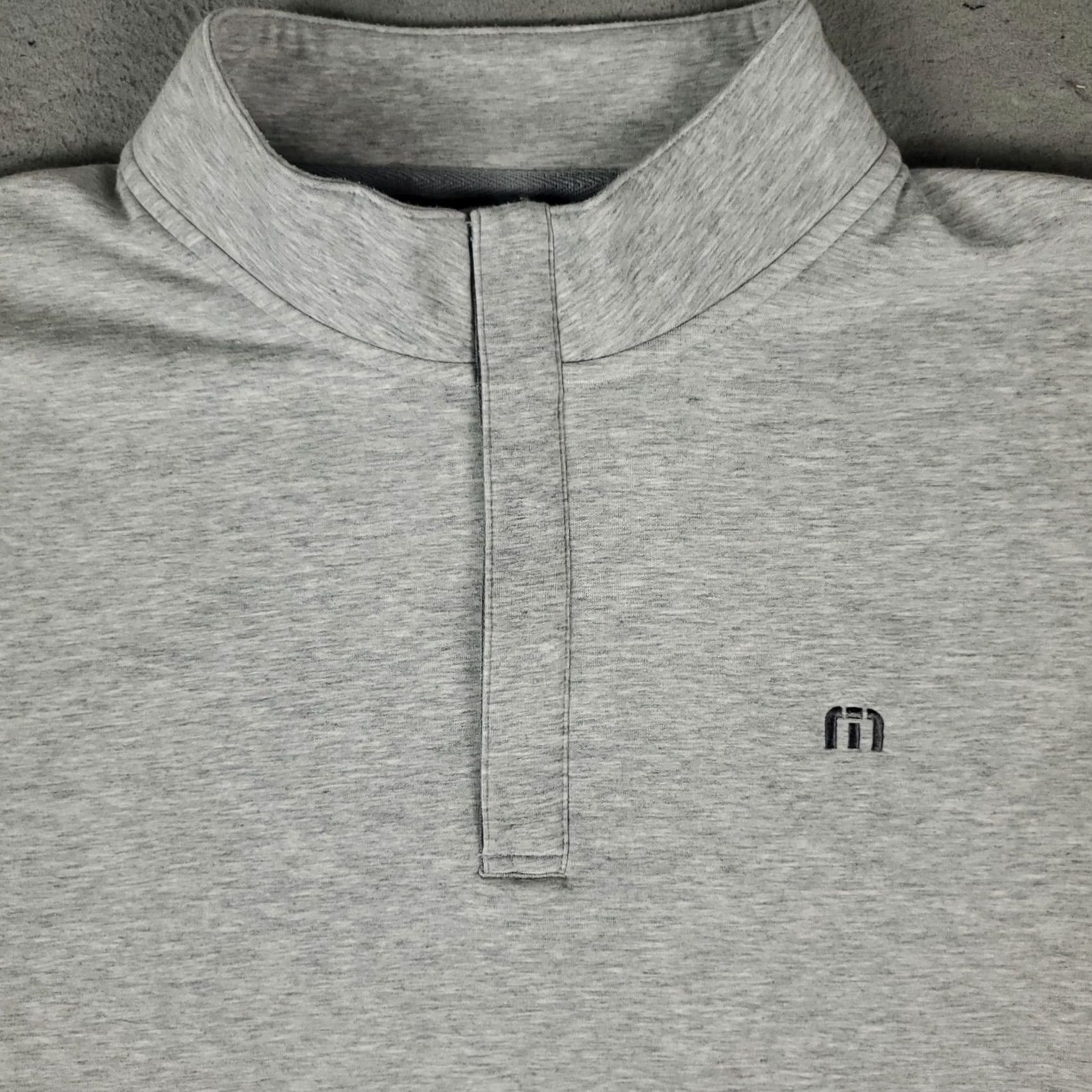 TravisMathew Travis Mathew Sweater Mens XL Gray 1/4 Zip Pullover Sweatshirt Shirt Adult XL Gray Logo 1/4 Zip Pullover Men Size US XL / EU 56 / 4 - 2 Thumbnail