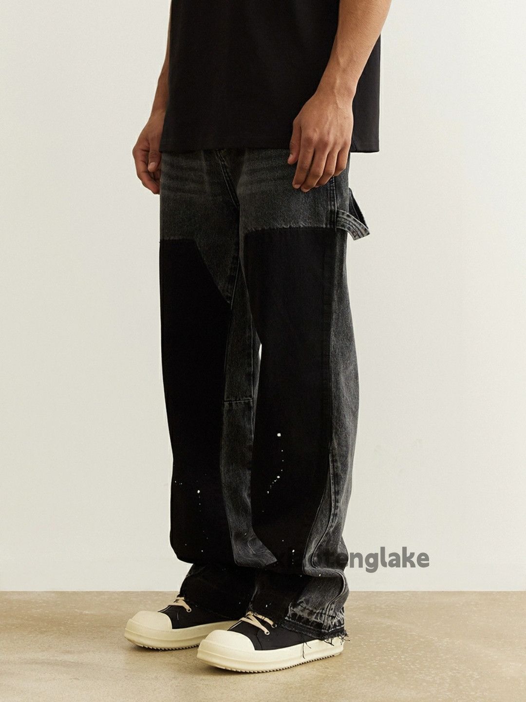 Jean × Vintage washed faded loose baggy paint carpenter cargo jeans Size US 34 / EU 50 - 8 Thumbnail