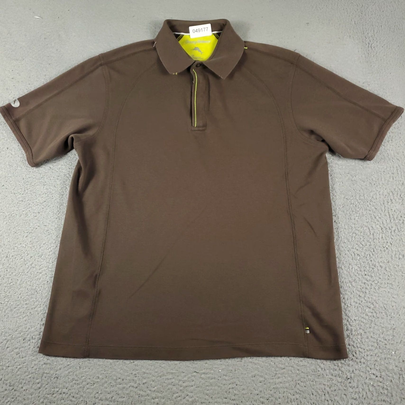 Tommy Bahama Tommy Bahama Polo Shirt Men Large Brown Solid Short Sleeve Casual Activewear Size US L / EU 52-54 / 3 - 2 Thumbnail