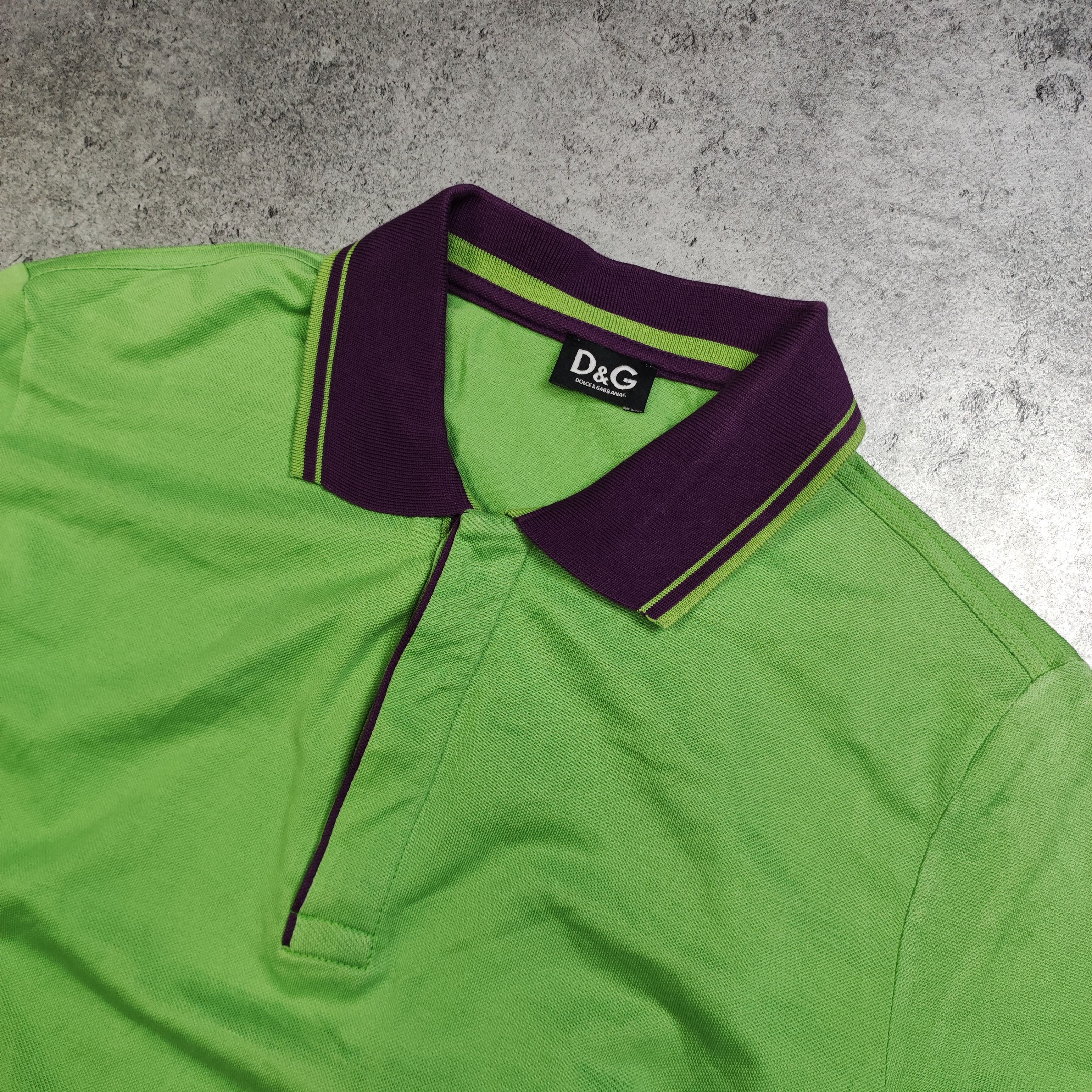 Dolce & Gabbana × Vintage RARE Vintage Luxury Dolce & Gabbana Green Polo Shirt Size US L / EU 52-54 / 3 - 5 Thumbnail