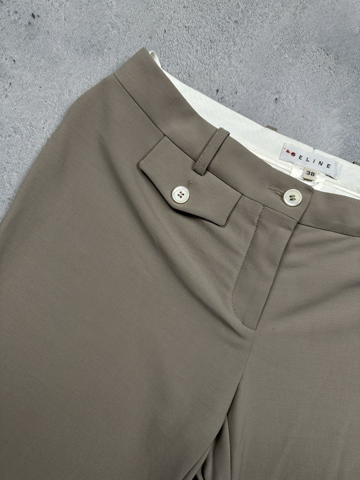 Celine Céline Vintage Phoebe Philo High Waist Wool Pants Trousers Size 27" / US 4 / IT 40 - 4 Thumbnail