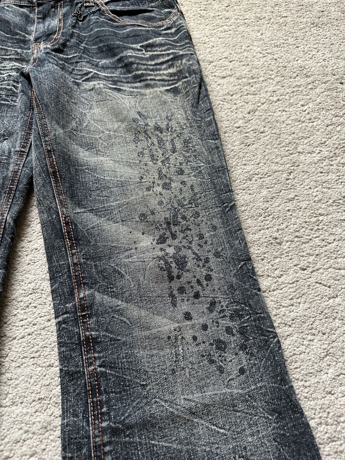 LOWBOX 2000s Lowbox Stonewash Jeans Size US 32 / EU 48 - 6 Thumbnail