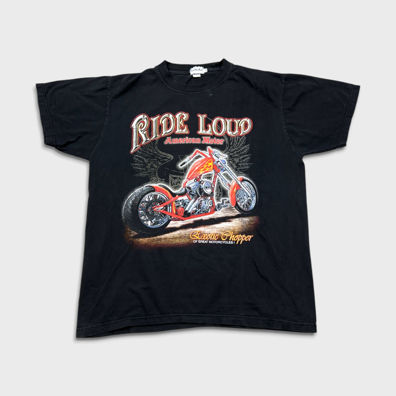 Harley Davidson × Vintage Vintage Ride Loud American Motor T Shirt Motorcycle Y2K Tee Size US XXL / EU 58 / 5 - 1 Thumbnail