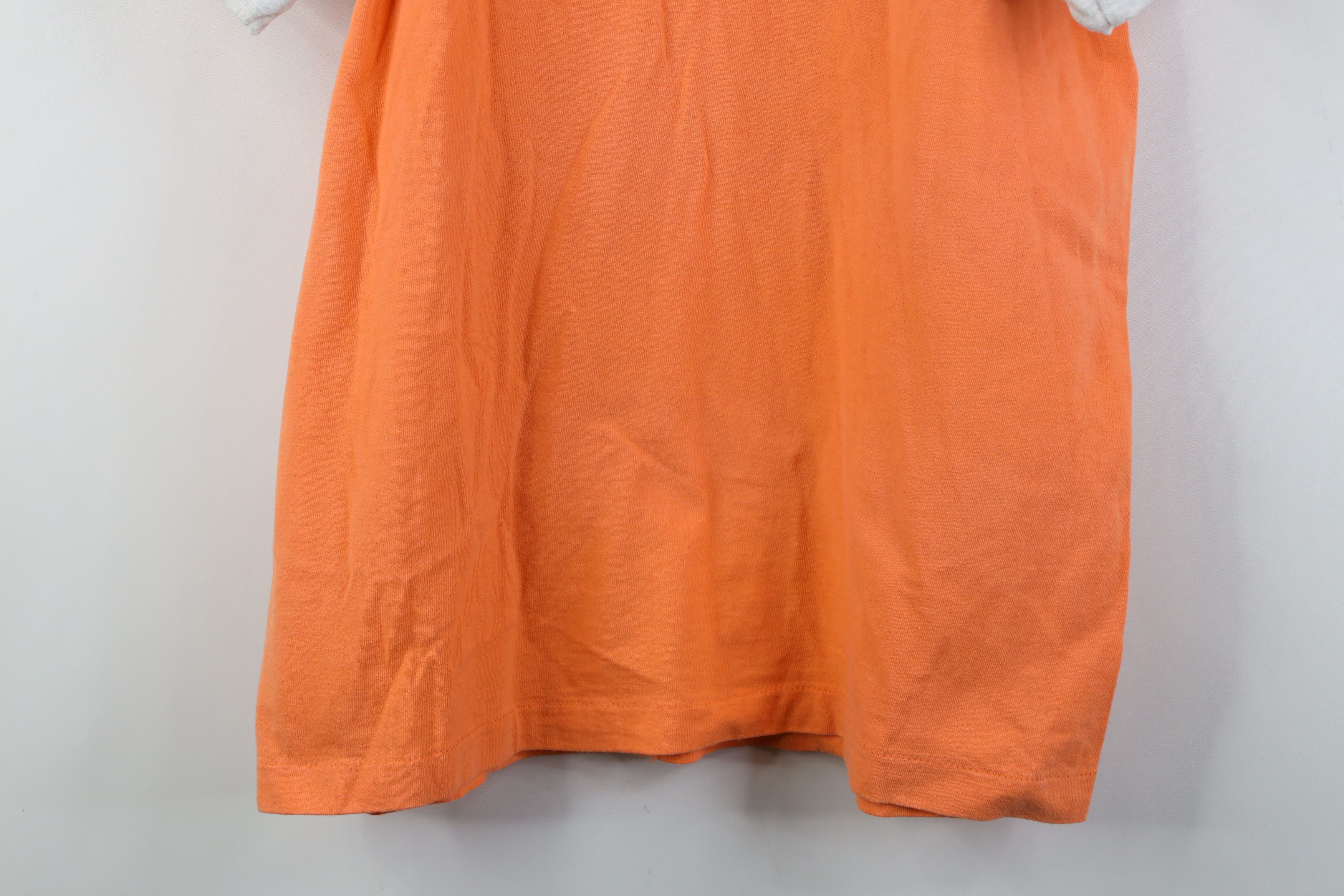 Vintage Vintage 90s Streetwear Layered T-Shirt Orange Cotton USA Size US L / EU 52-54 / 3 - 3 Thumbnail