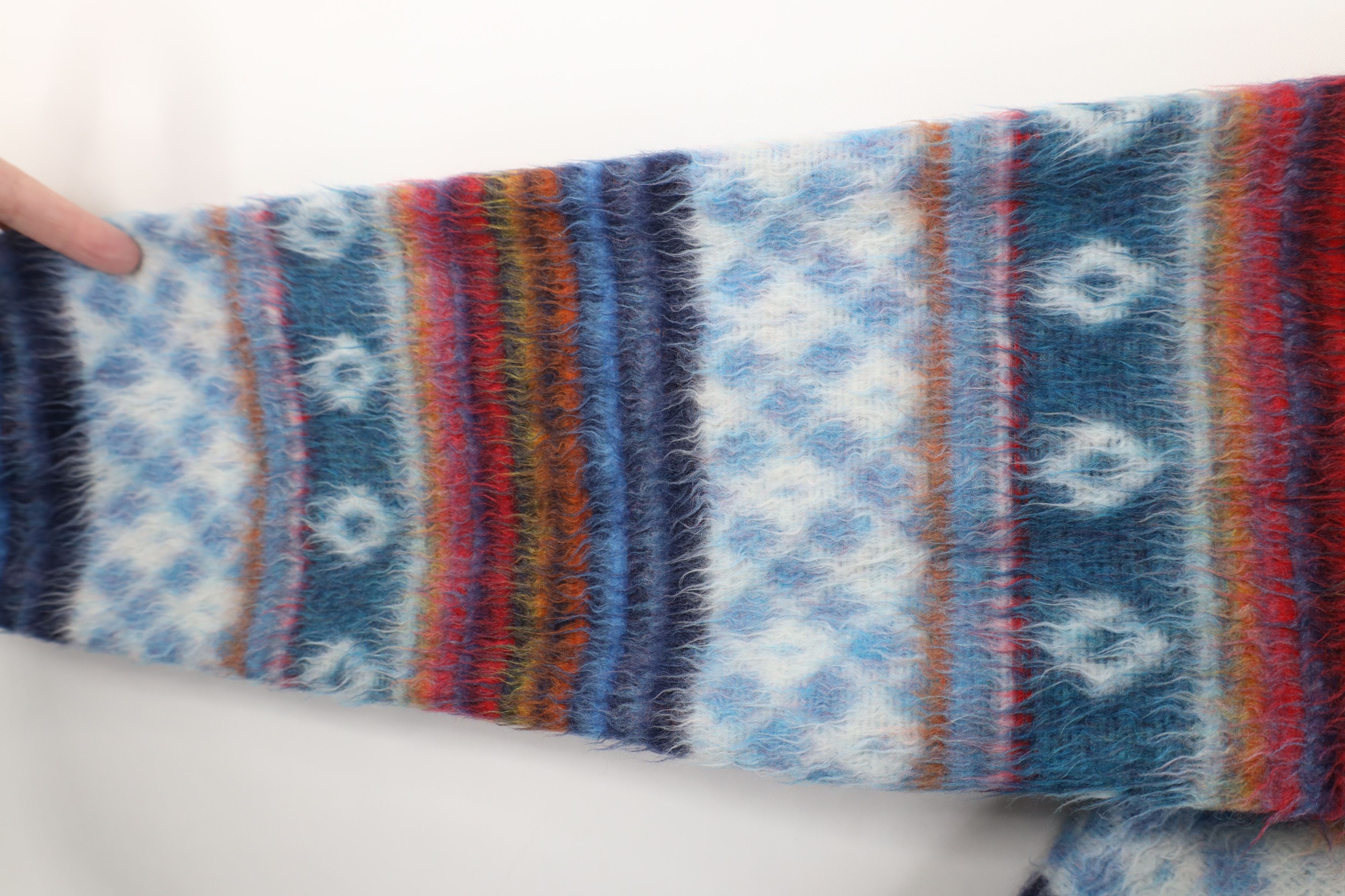 Vintage Vintage 70s Streetwear Fair Isle Shag Fleece Sweater Size L / US 10 / IT 46 - 5 Thumbnail