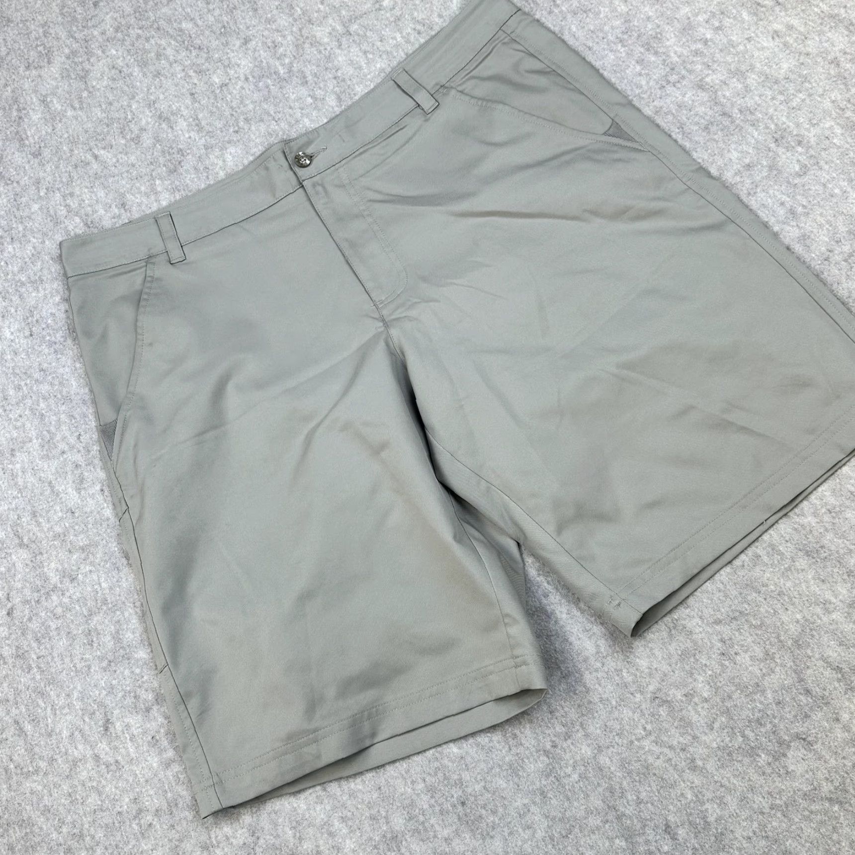 Fila FILA Mens Golf Shorts 36 Gray Flat Front Stretch Performance Chino Casual Style Athletic Inseam 10in Pockets Regular Waist 36 Gray FILA Sport Size US 36 / EU 52 - 2 Thumbnail