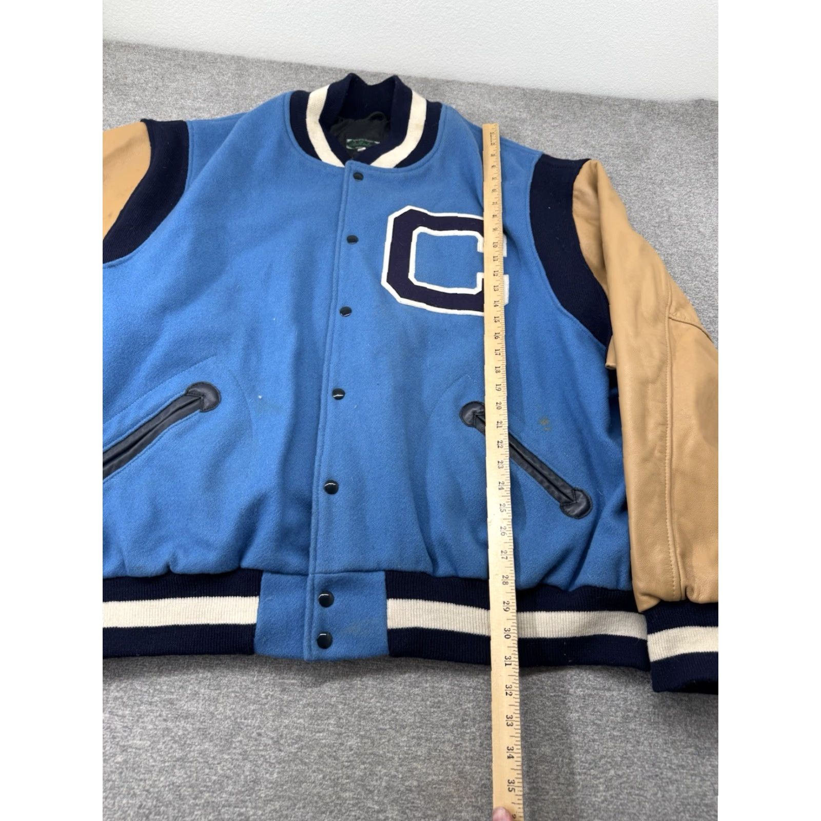 Vintage VINTAGE Columbia Wool Jacket 5XL Bomber Jacket Men Blue Ivy League Stahl & Dean Jurgella Collection Size US XXL / EU 58 / 5 - 3 Thumbnail