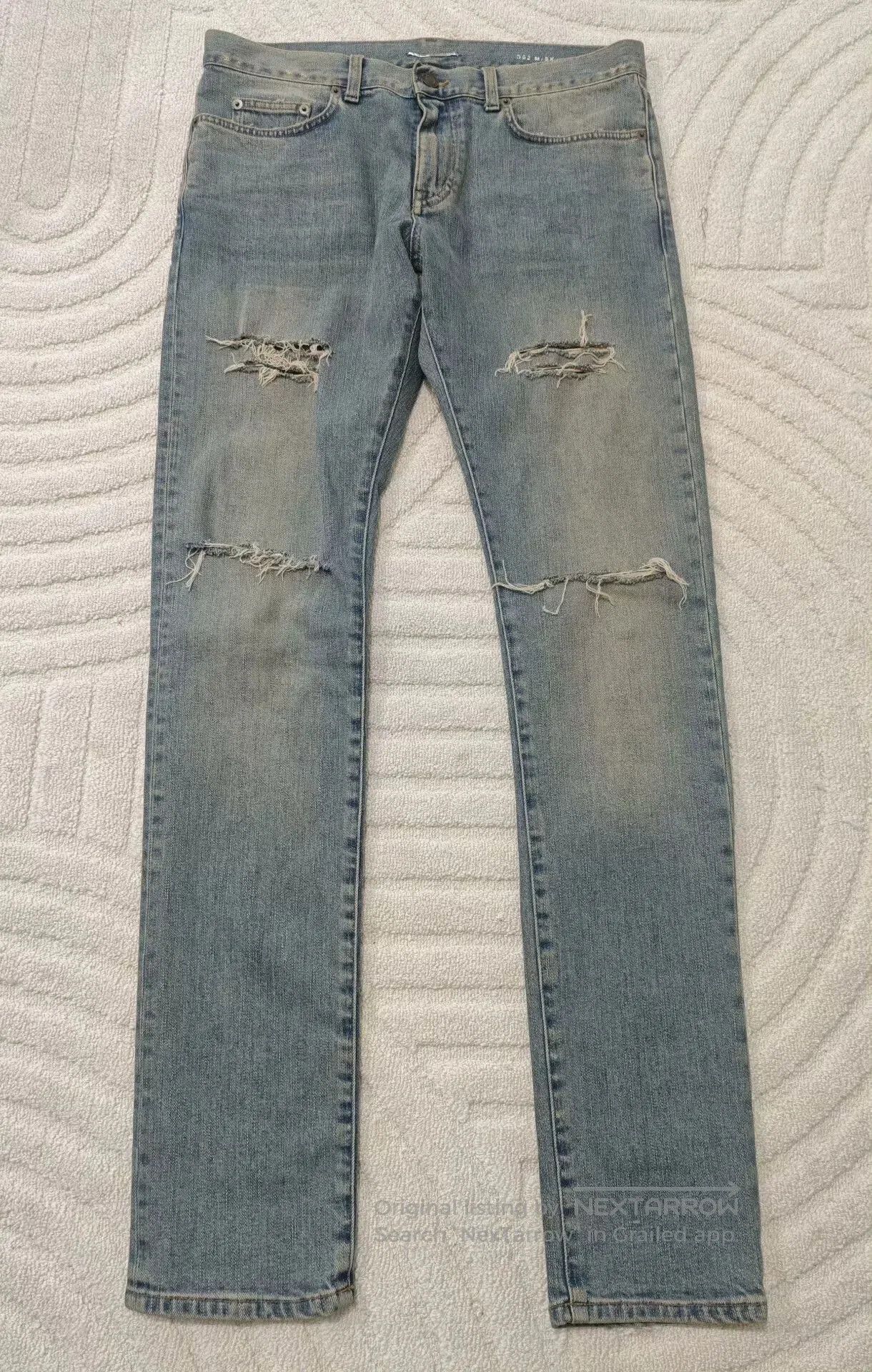 Saint Laurent Paris Saint Laurent Paris Distressed Jeans. Size US 32 / EU 48 - 1 Thumbnail