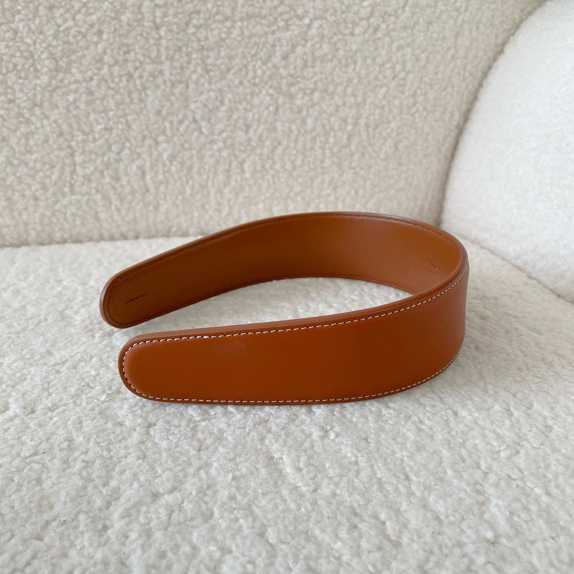 Celine Celine Cognac Calfskin Headband Pre-owned Size ONE SIZE - 4 Thumbnail