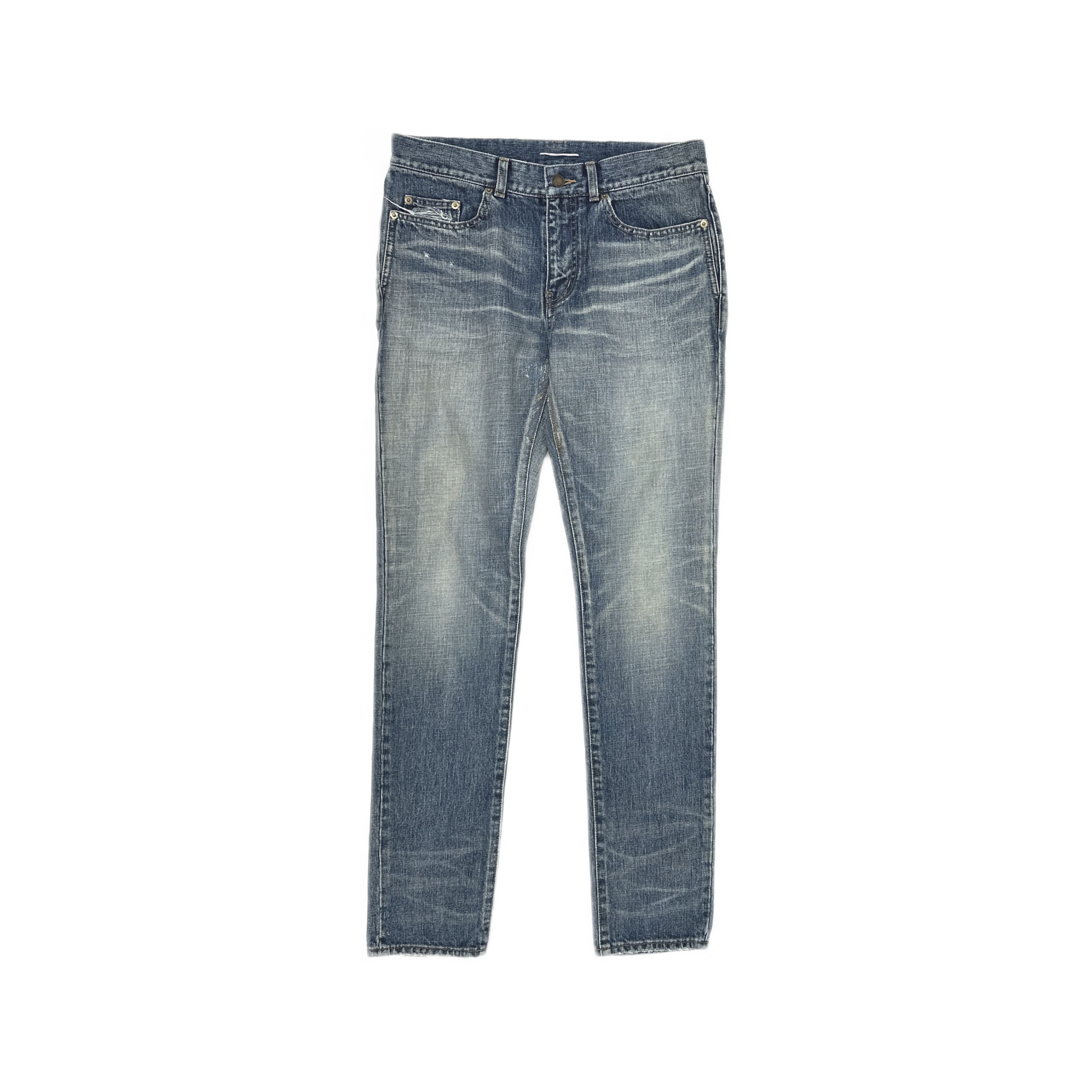 Saint Laurent Paris Saint Laurent Distressed Denim Jeans Size 31 Size US 31 - 1 Thumbnail