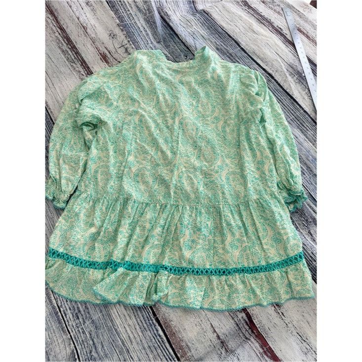 Other Last Queen Paris Green Paisley Button-Front Tiered Mini Dres Size L / US 10 / IT 46 - 4 Thumbnail