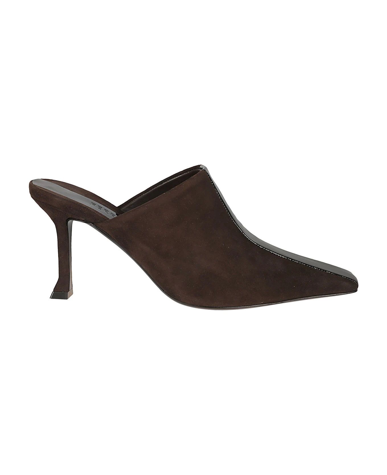 Salvatore Ferragamo o1y0426 Mules in Dark Brown/Black Size US 8 / IT 38 - 1 Thumbnail