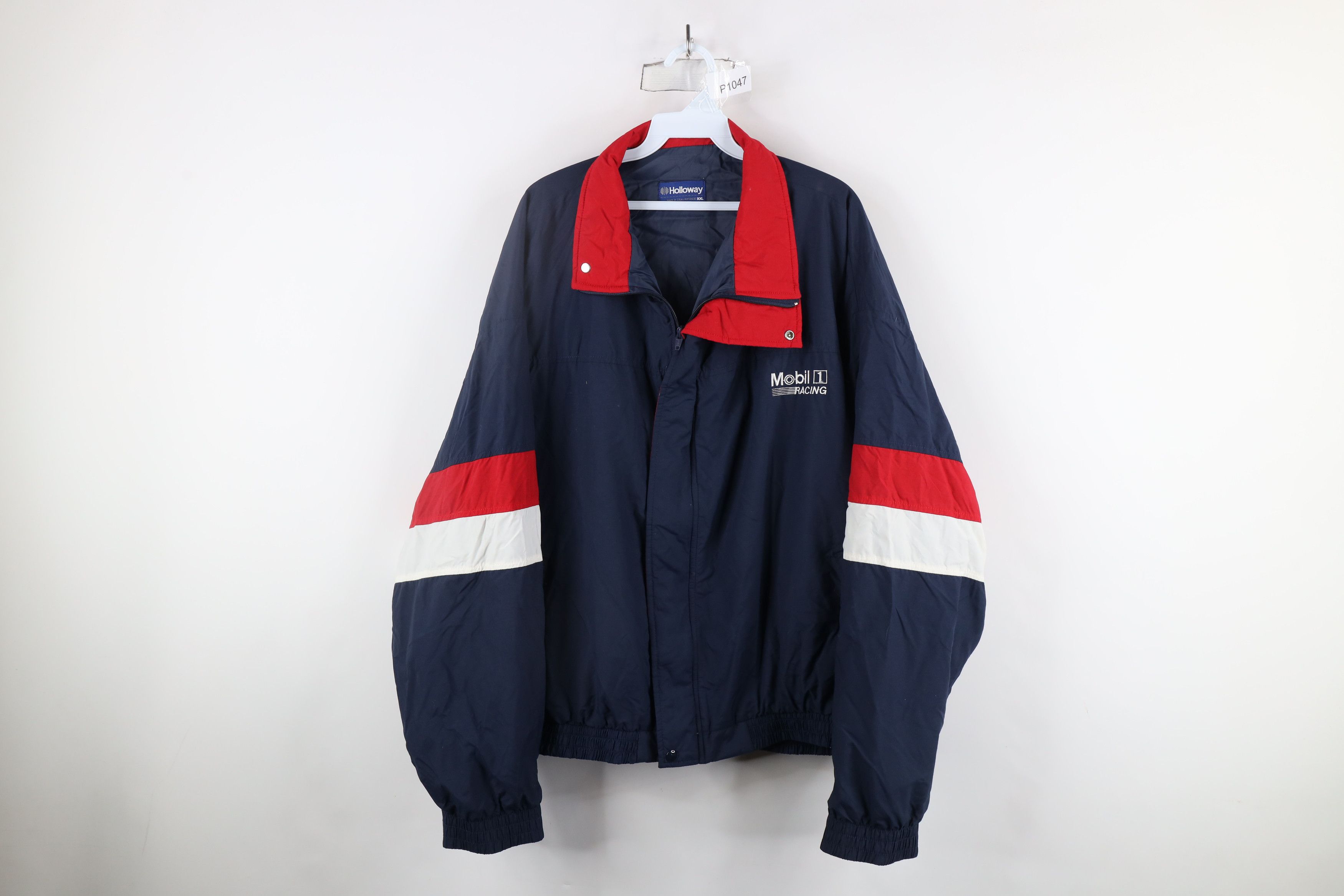 Vintage Vintage 90s NASCAR 1 Racing Striped Windbreaker Jacket USA Size US XXL / EU 58 / 5 - 1 Thumbnail