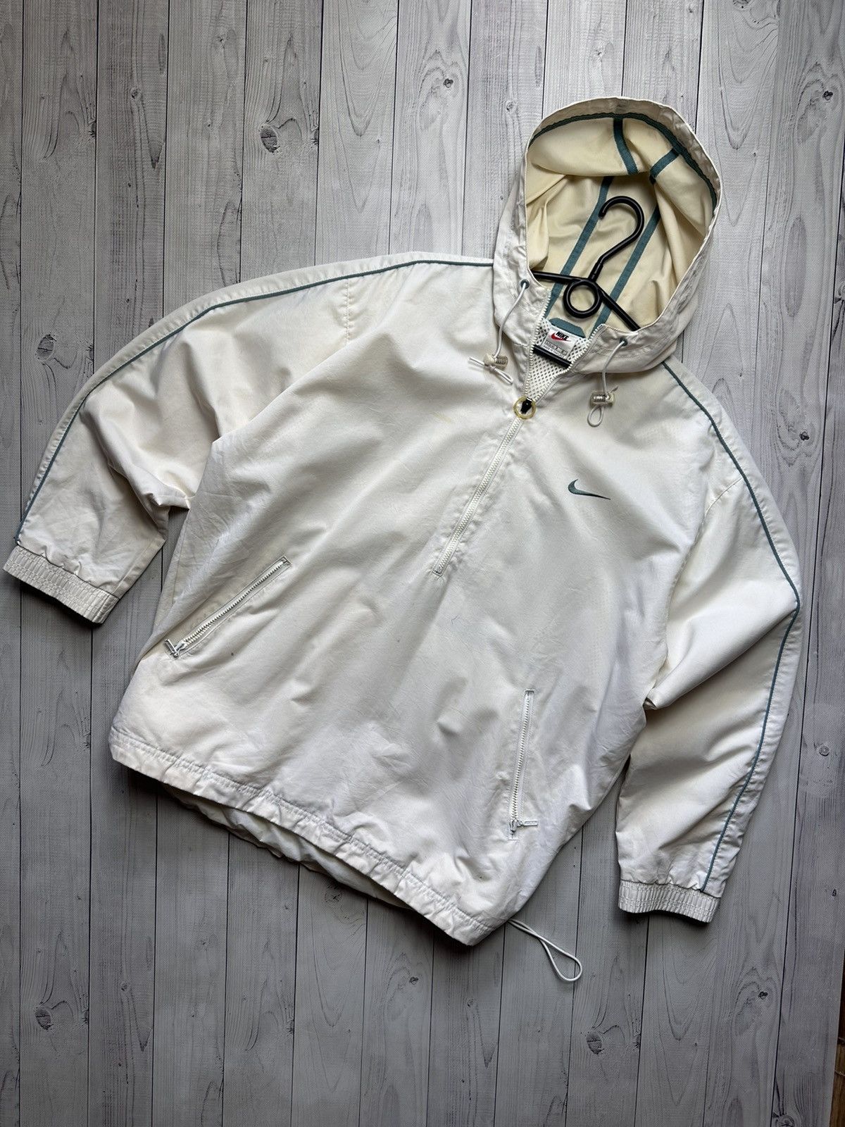 Nike × Vintage Vintage Nike white light jacket size M/L big logo Size US M / EU 48-50 / 2 - 1 Thumbnail