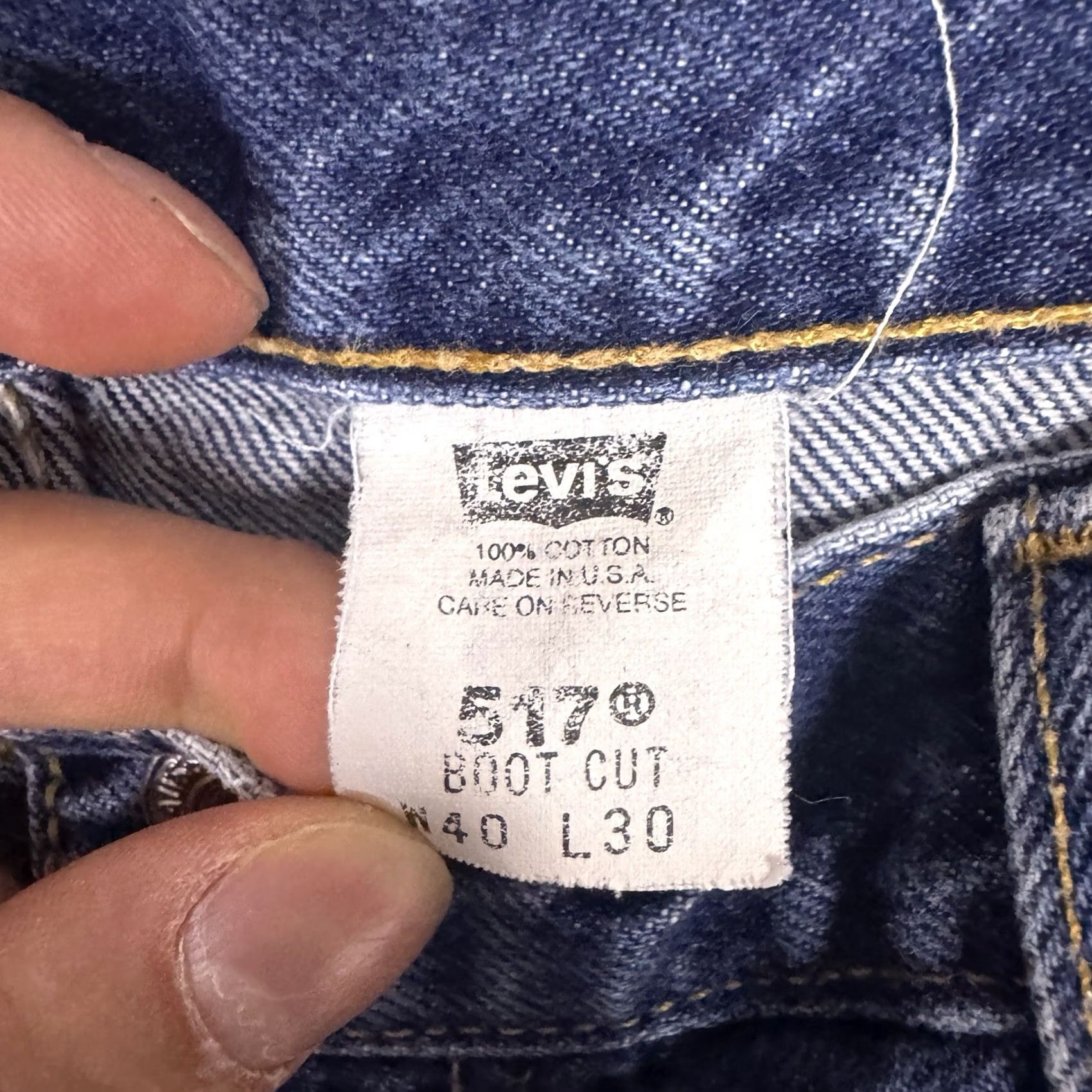 Levi's VINTAGE Levi's 517 Jeans Men 38x28 USA Made Batwing 90s Bootcut Western Cowboy Jeans Men Biker Cowboy Retro USA 90s Guitars Size US 38 / EU 54 - 4 Thumbnail