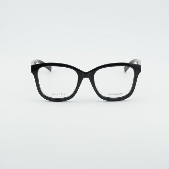 Gucci Gucci GG2104O 001 Eyeglasses Shiny Black 53mm Square Frame Size ONE SIZE - 2 Thumbnail