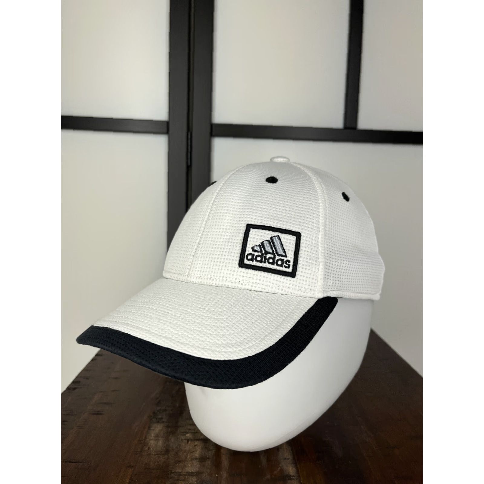 Adidas Adidas Hat Adult Medium White Cotton Polyester Blend Climalite Golf Fitted Mens Size ONE SIZE - 4 Thumbnail
