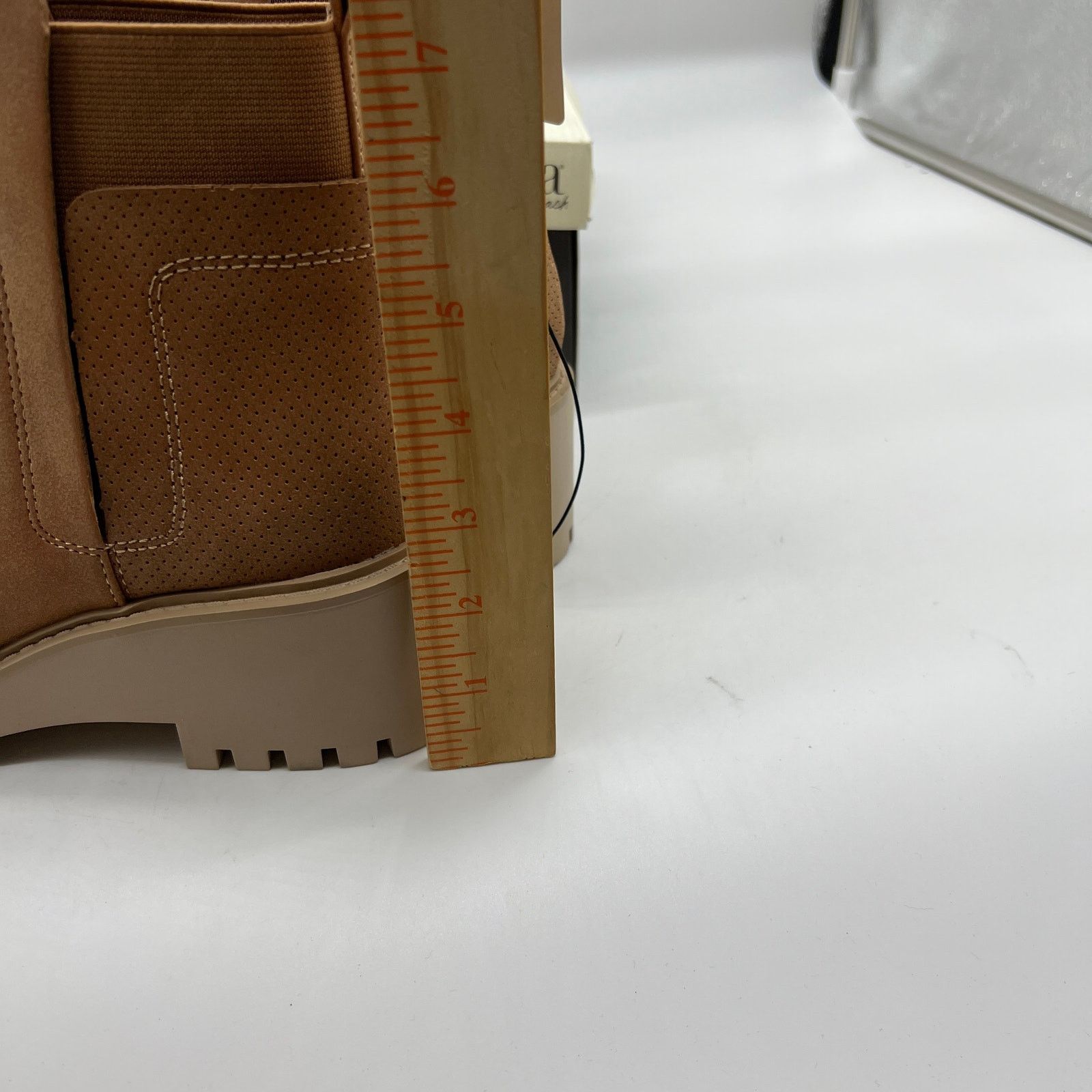 Other a.n.a Tan Women's Lug Sole Ankle Boots (w/memory foam) Size US 9 / IT 39 - 8 Thumbnail