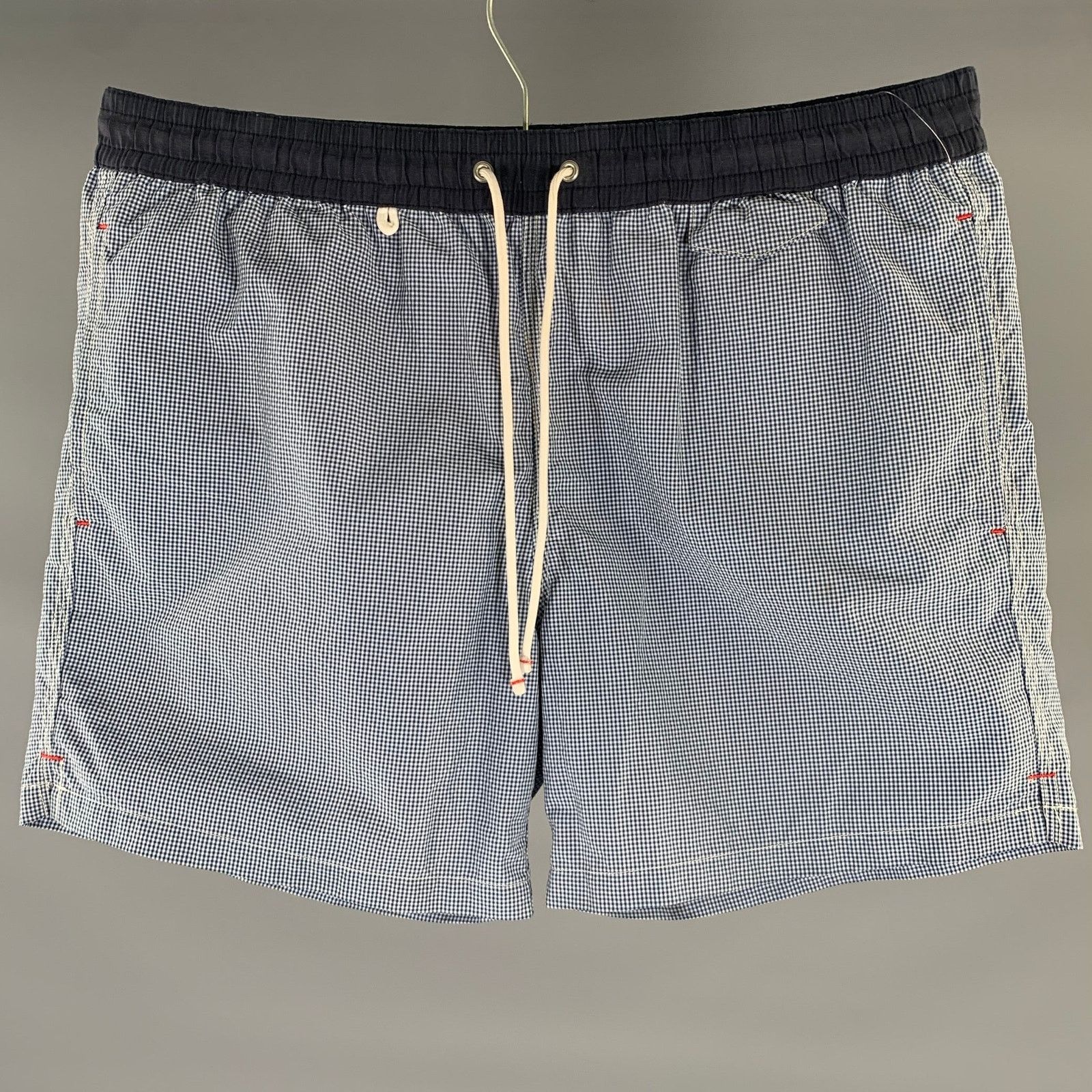 Cuisse de Grenouille CUISSE DE GRENOUILLE M Navy White Blue Checkered Swim Trunks Size US 34 / EU 50 - 1 Thumbnail