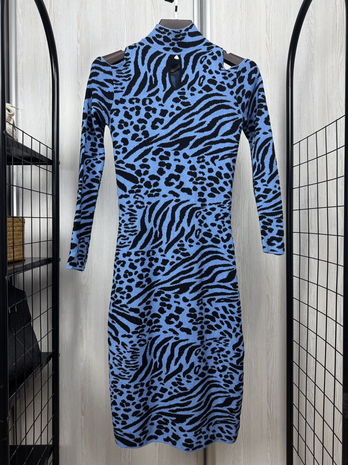 Other Denny Rose Jeans blue leopard pattern bodycon long dress Size S / US 4 / IT 40 - 2 Thumbnail