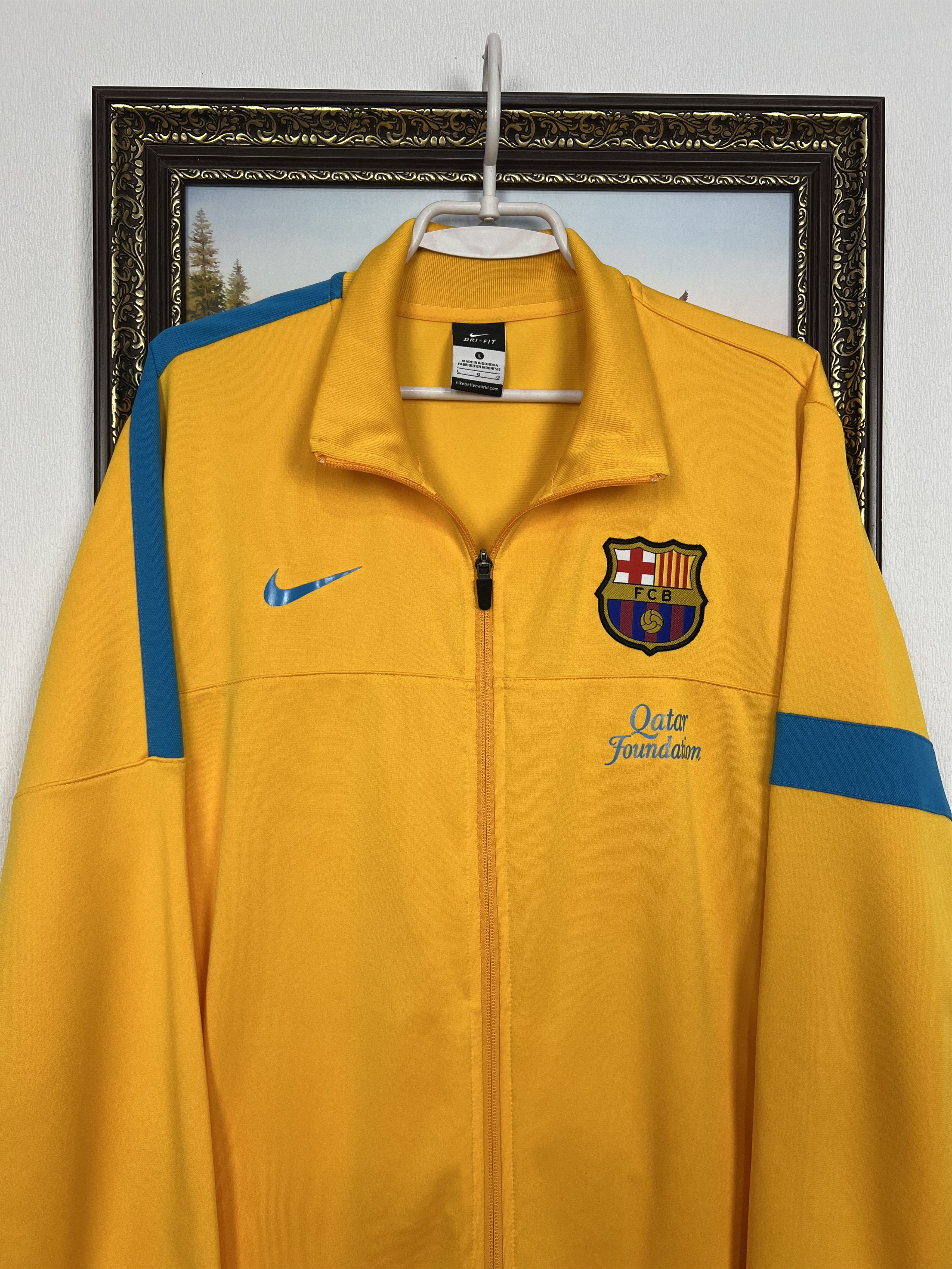 Nike Barcelona Football Jacket Soccer Track Top Maglia Rare Size US L / EU 52-54 / 3 - 2 Thumbnail