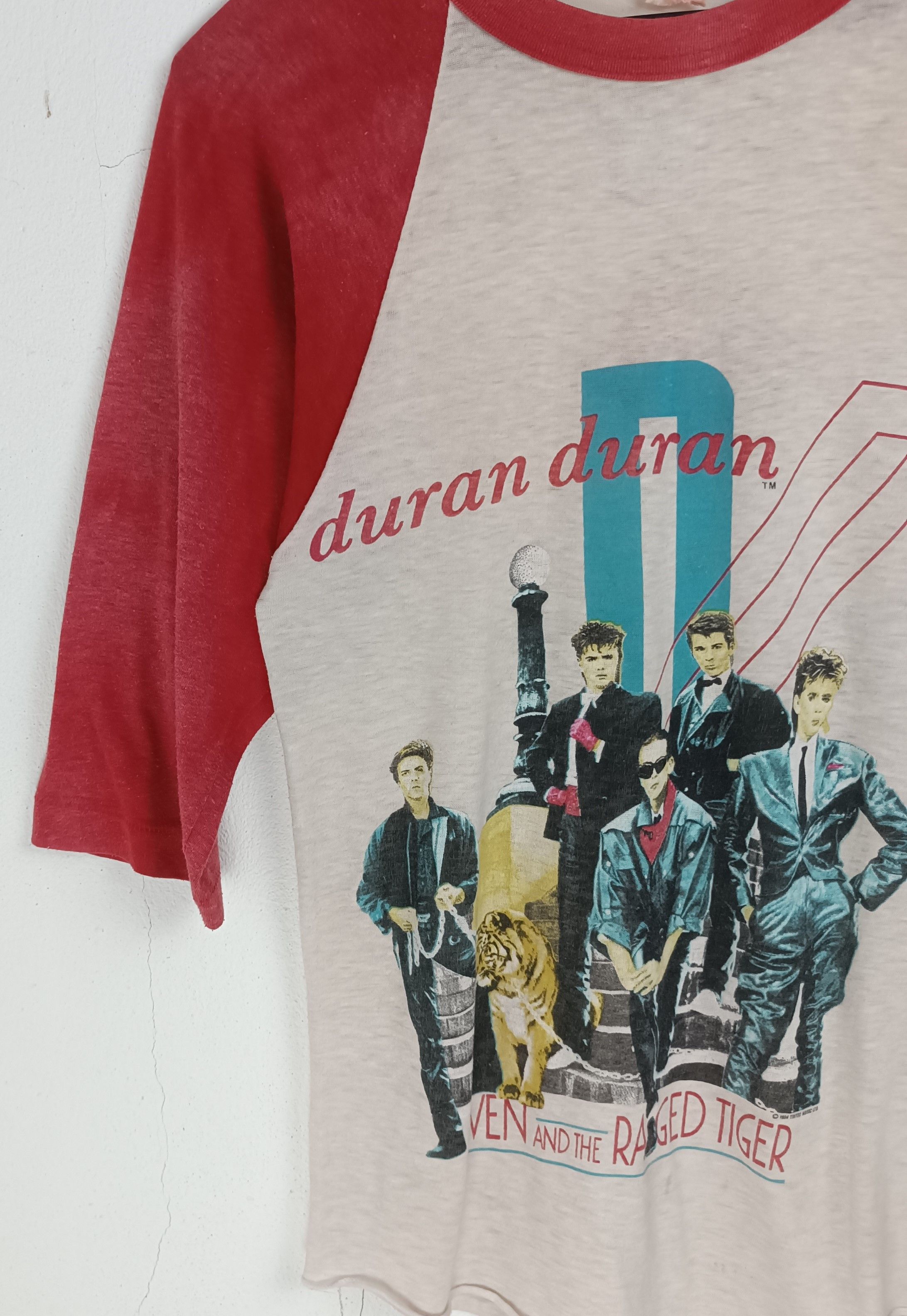 Vintage VINTAGE '84 DURAN DURAN 7 RAGED TIGER FADED 3Q TEE VERY RARE Size US S / EU 44-46 / 1 - 5 Thumbnail