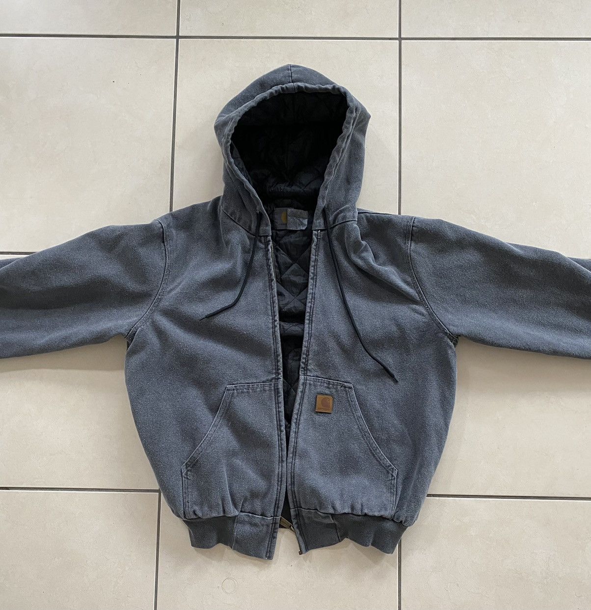 image of Carhartt Vintage Workwear Zip Hoodie - XL in Grey, Men's