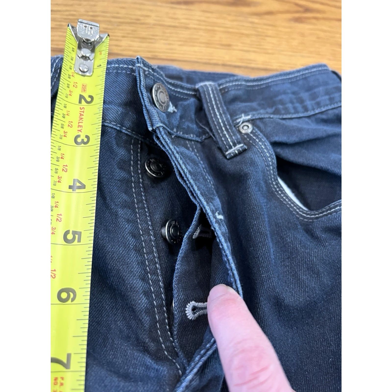 Vintage VINTAGE Blaklader Work Pants Mens 30x31 Dark Blue Denim Cargo Pockets Tool Loop Jeans Regular 30 Mens Size US 30 / EU 46 - 4 Thumbnail