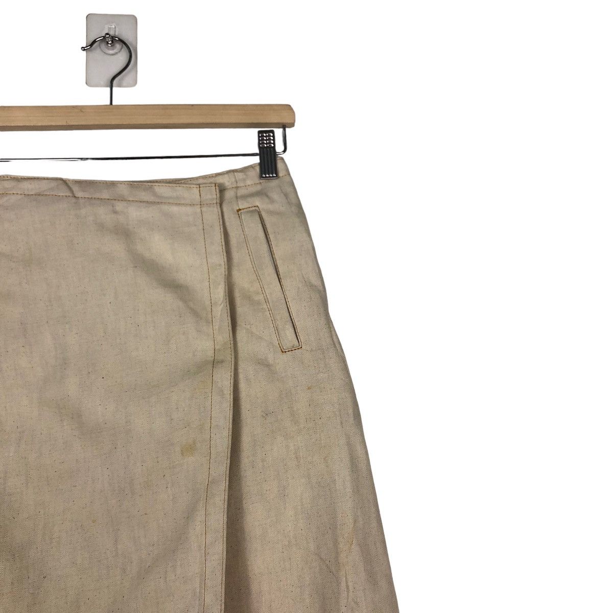 Burberry Vintage Burberrys London Blue Label Skirt Chore Duck Canvas Size 28" / US 6 / IT 42 - 6 Thumbnail