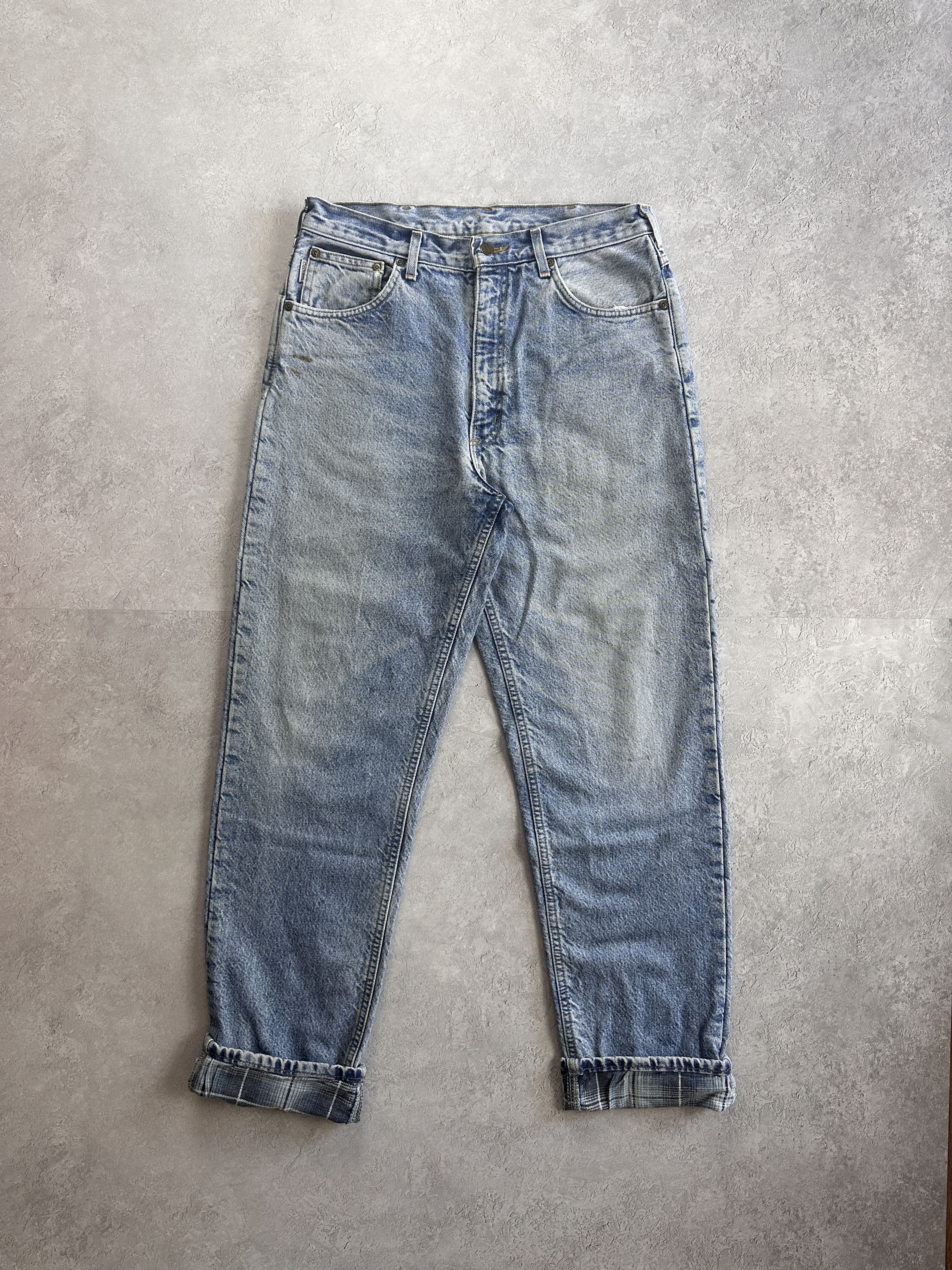 Carhartt × Vintage Vintage Carhartt Workwear Denim Flannel Lined Pant Size US 34 / EU 50 - 2 Thumbnail