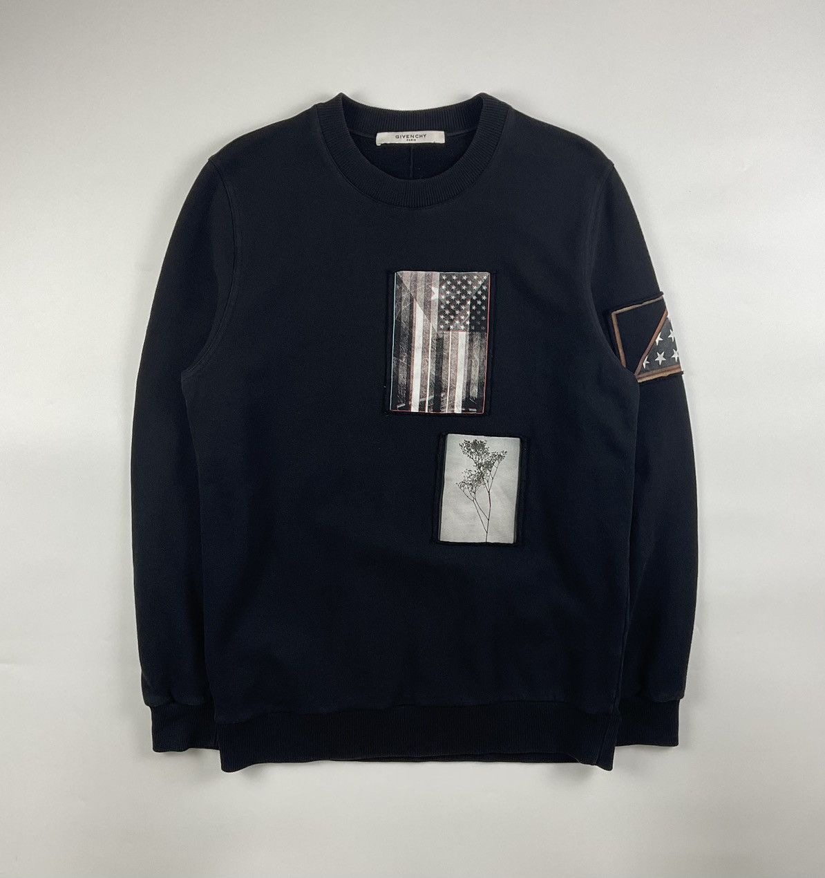 Image of Givenchy Patch Sweatshirt in Black, Men's (Size XS)