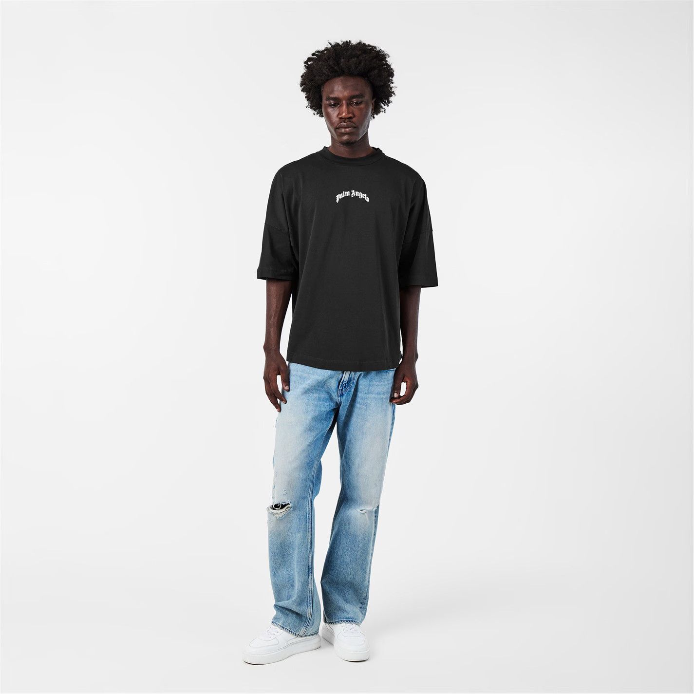 Palm Angels o1g2r1mq0426 Gothic Oversized T-Shirt in Black Size US S / EU 44-46 / 1 - 5 Thumbnail