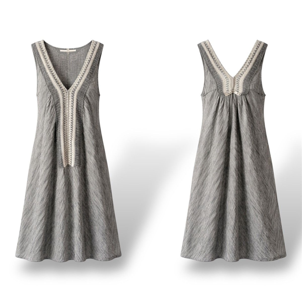 Transit TRANSIT PAR SUCH MADE IN ITALY ASYMMETRICAL WOMEN GRAY DRESS Size XS / US 0-2 / IT 36-38 - 2 Thumbnail