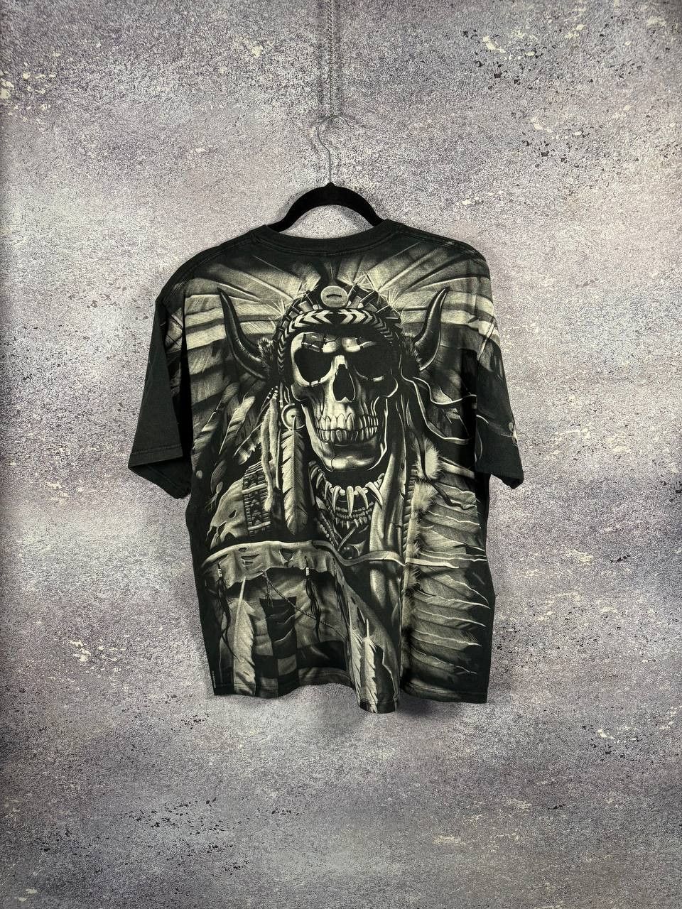 Liquid Blue × Vintage 90's Vintage 1997 Liquid Blue Shirt XL Skeleton Indian AOP Size US L / EU 52-54 / 3 - 1 Thumbnail