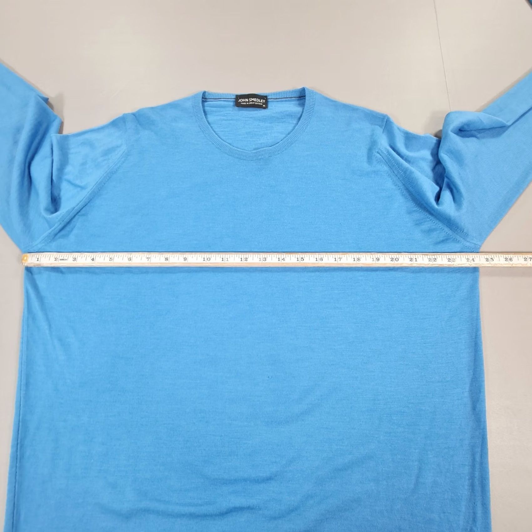 John Smedley John Smedley Jumper Blue XL 100% Wool Crew Neck Long Sleeve Pullover Mens Knit England Regular Slim? (Original says Regular) Size US XL / EU 56 / 4 - 7 Thumbnail