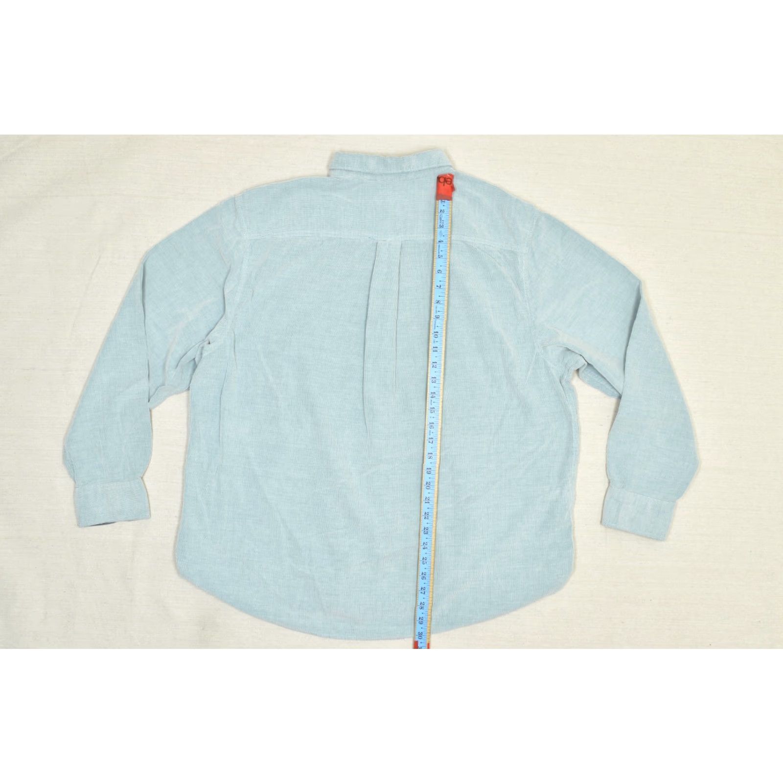 Tommy Bahama Tommy Bahama Shirt Mens XXL Light Blue Corduroy Long Sleeve Cotton Marlins Logo Shirt Size US XXL / EU 58 / 5 - 2 Thumbnail