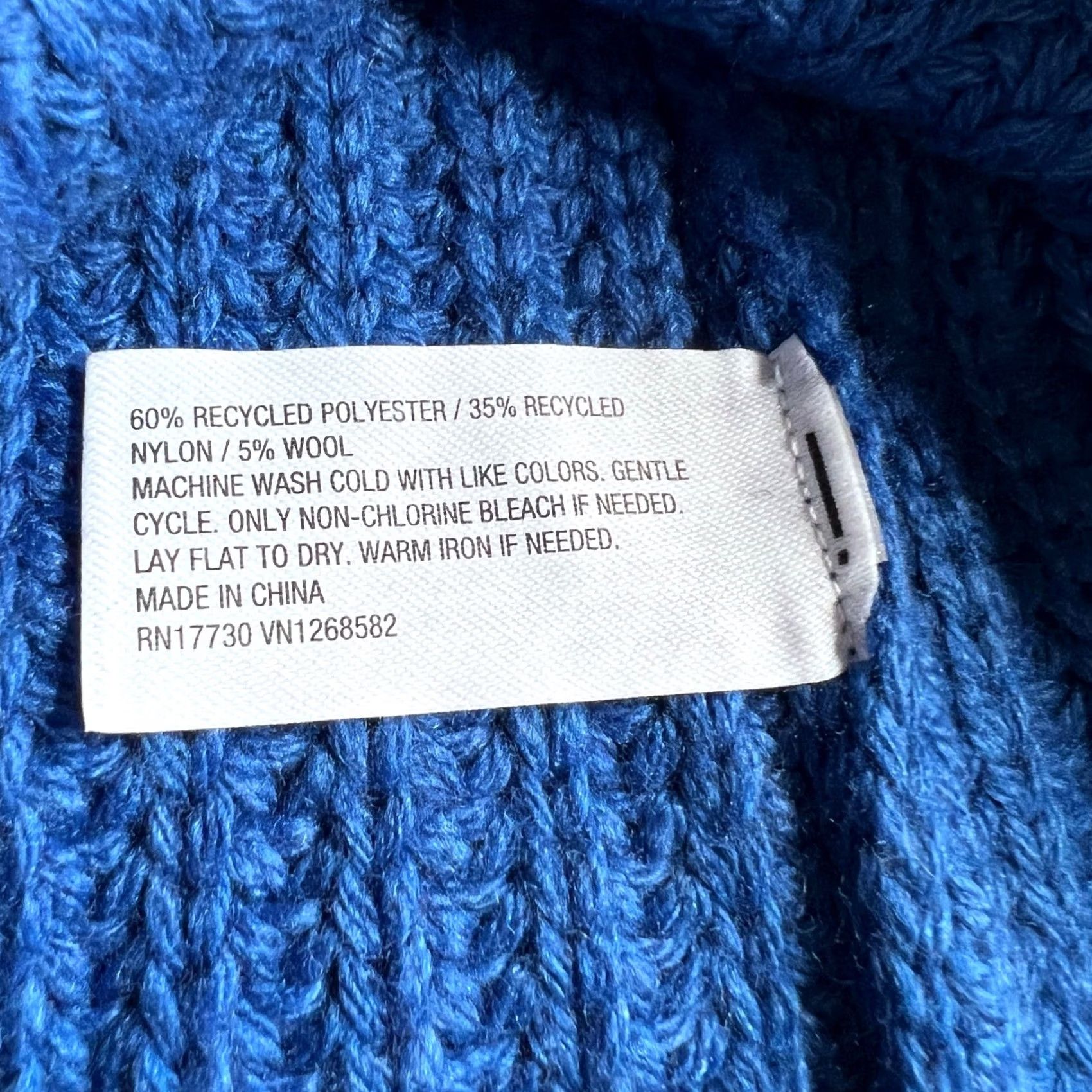 Vintage Woolrich x Target Blue Knit Ribbed Beanie Hat Wool Blend Cuffed New NWT Size ONE SIZE - 4 Thumbnail