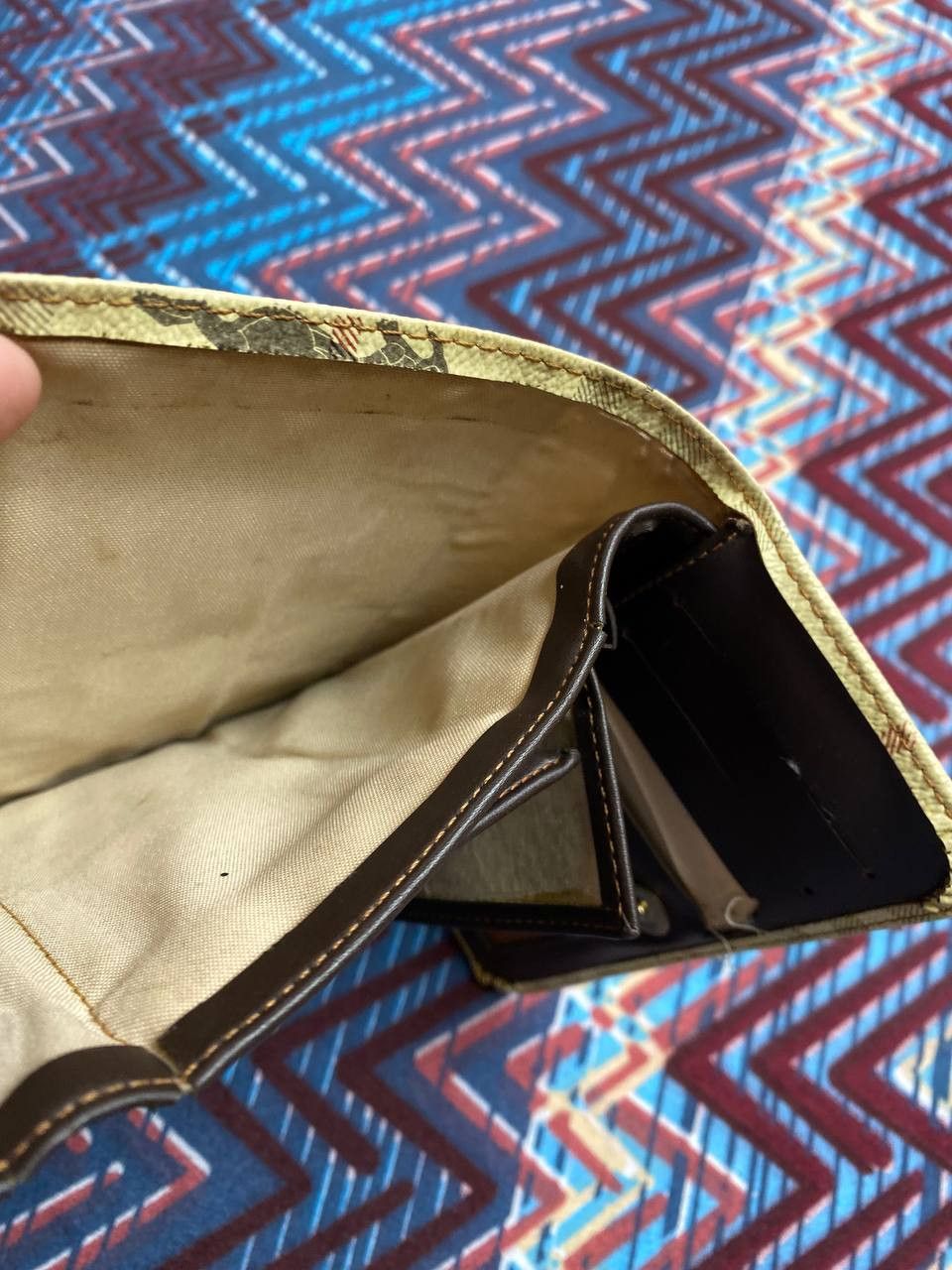Burberry × Vintage Vintage Burberry Nova Check Leather Wallet Size ONE SIZE - 4 Thumbnail