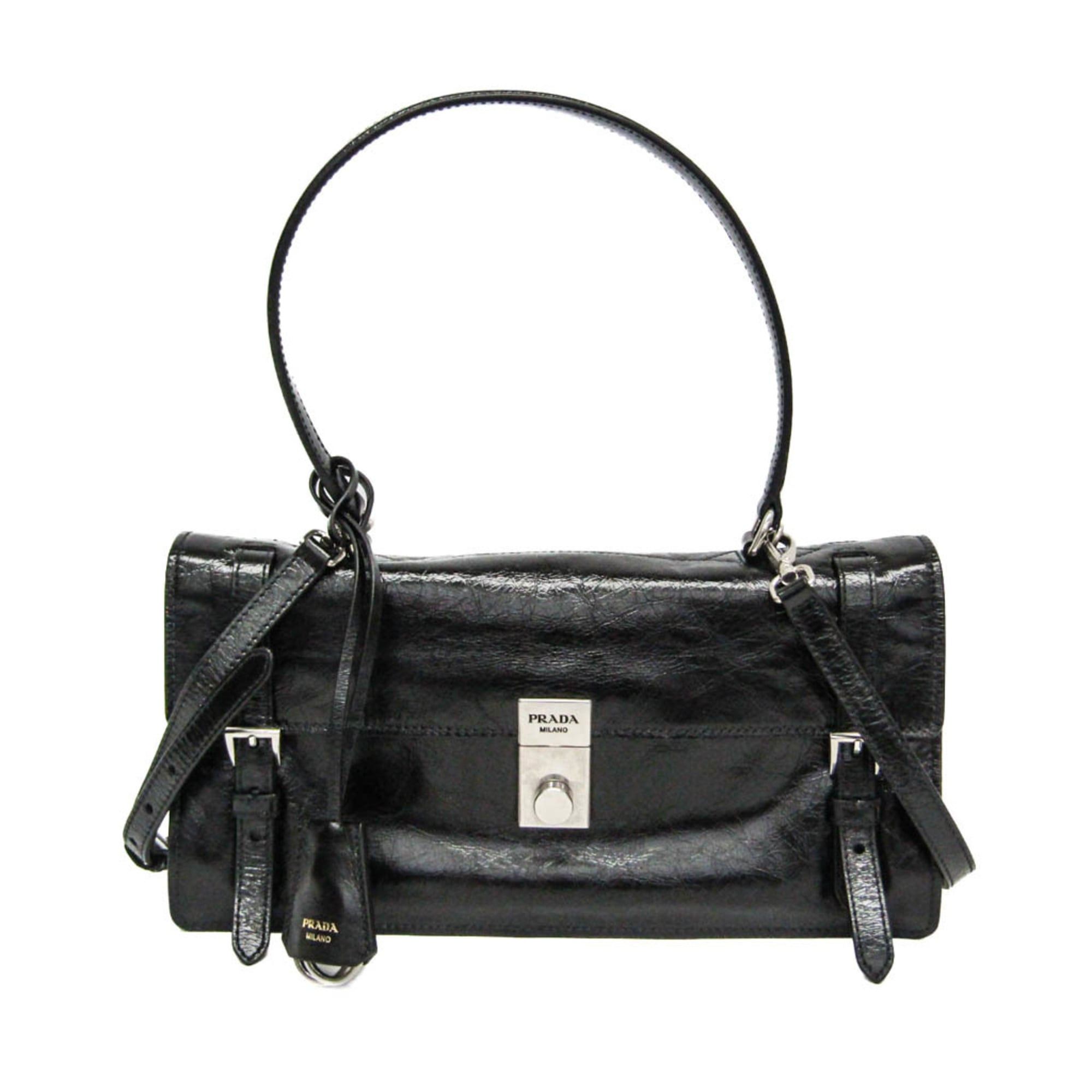 Prada Prada 1BN026 Women's Leather Handbag,Shoulder Bag Black Size ONE SIZE - 1 Thumbnail