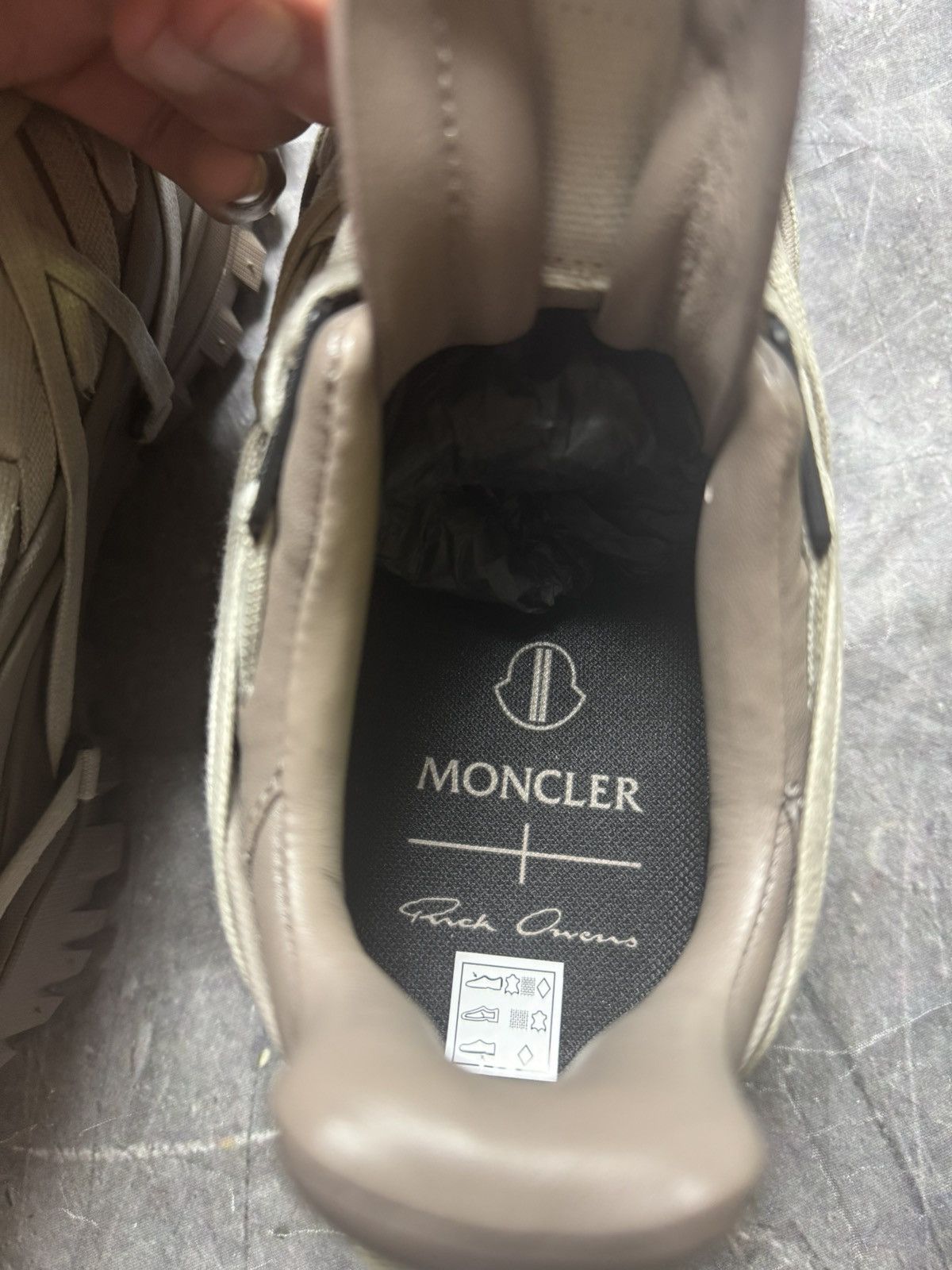 Moncler × Rick Owens Rick Owens Moncler Megalace Trail Grip Sneakers in Dust Size US 8 / EU 41 - 9 Thumbnail