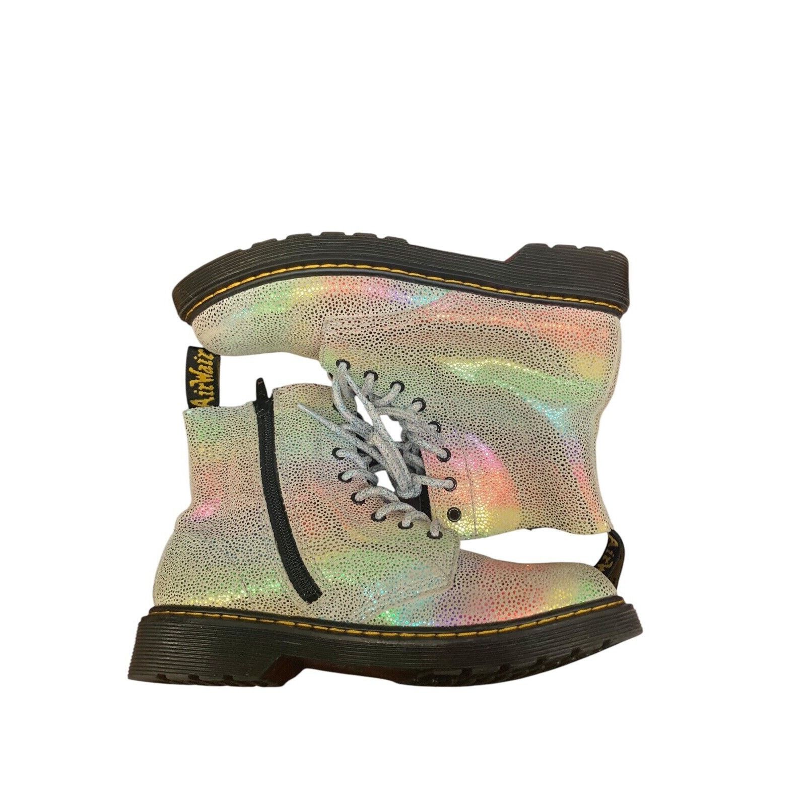 Dr. Martens Doc Martens 1460 Metallic Rainbow Silver Suede Kids Size 4 Size US 4 / IT 34 - 5 Thumbnail