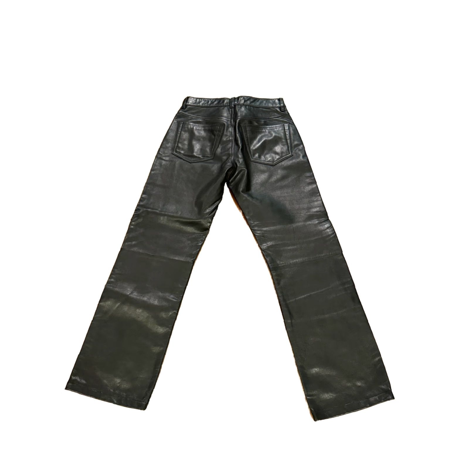 Gap GAP Black Leather Biker Pants 30x28 - Iconic Jeans, Leather, Pants, Regular, Men, Vintage, 30, 28 Inseam Size US 30 / EU 46 - 6 Thumbnail