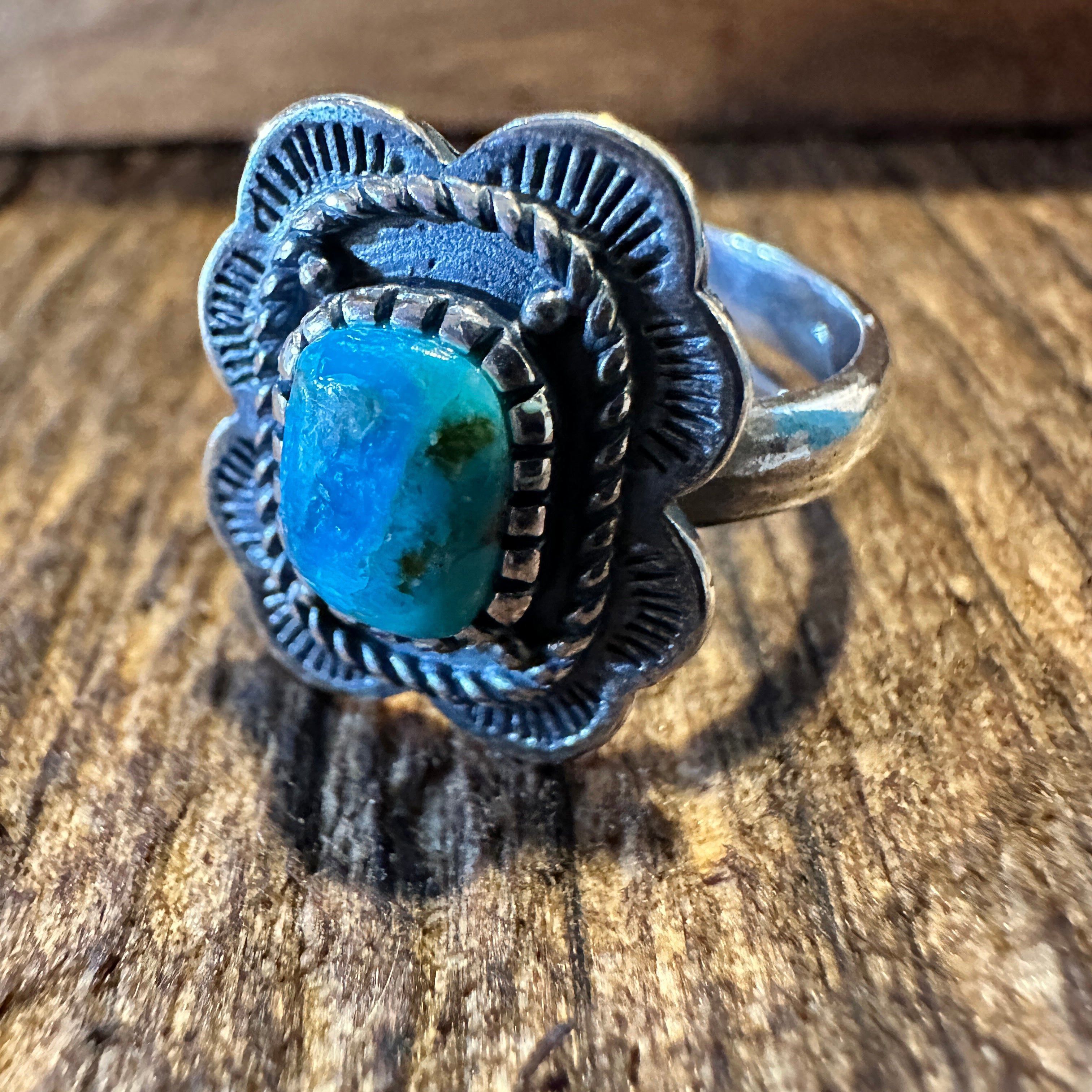 Other Native American Asia Turquoise Cuff Statement Ring, Genuine Size ONE SIZE - 3 Thumbnail