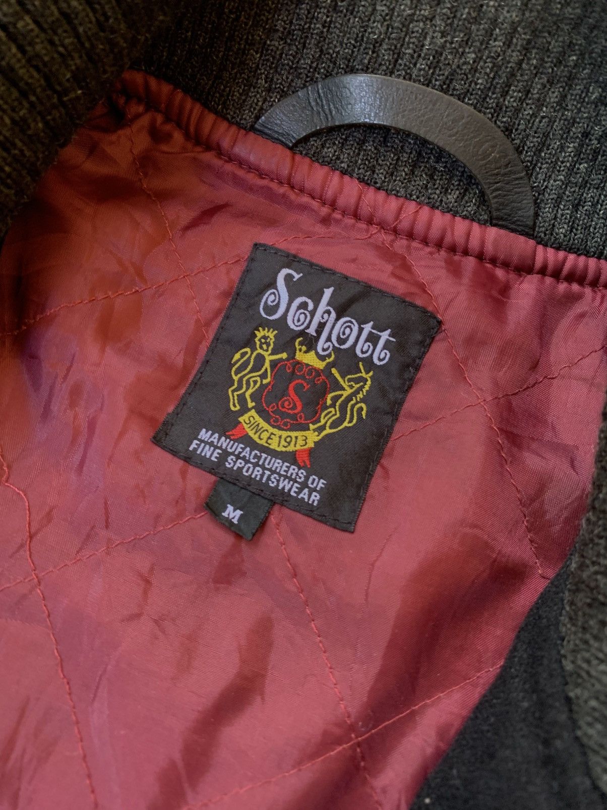 Schott × Vintage Schott Bros NYC Shawl Collar Stadium Varsity Wool Jacket Size US M / EU 48-50 / 2 - 6 Thumbnail